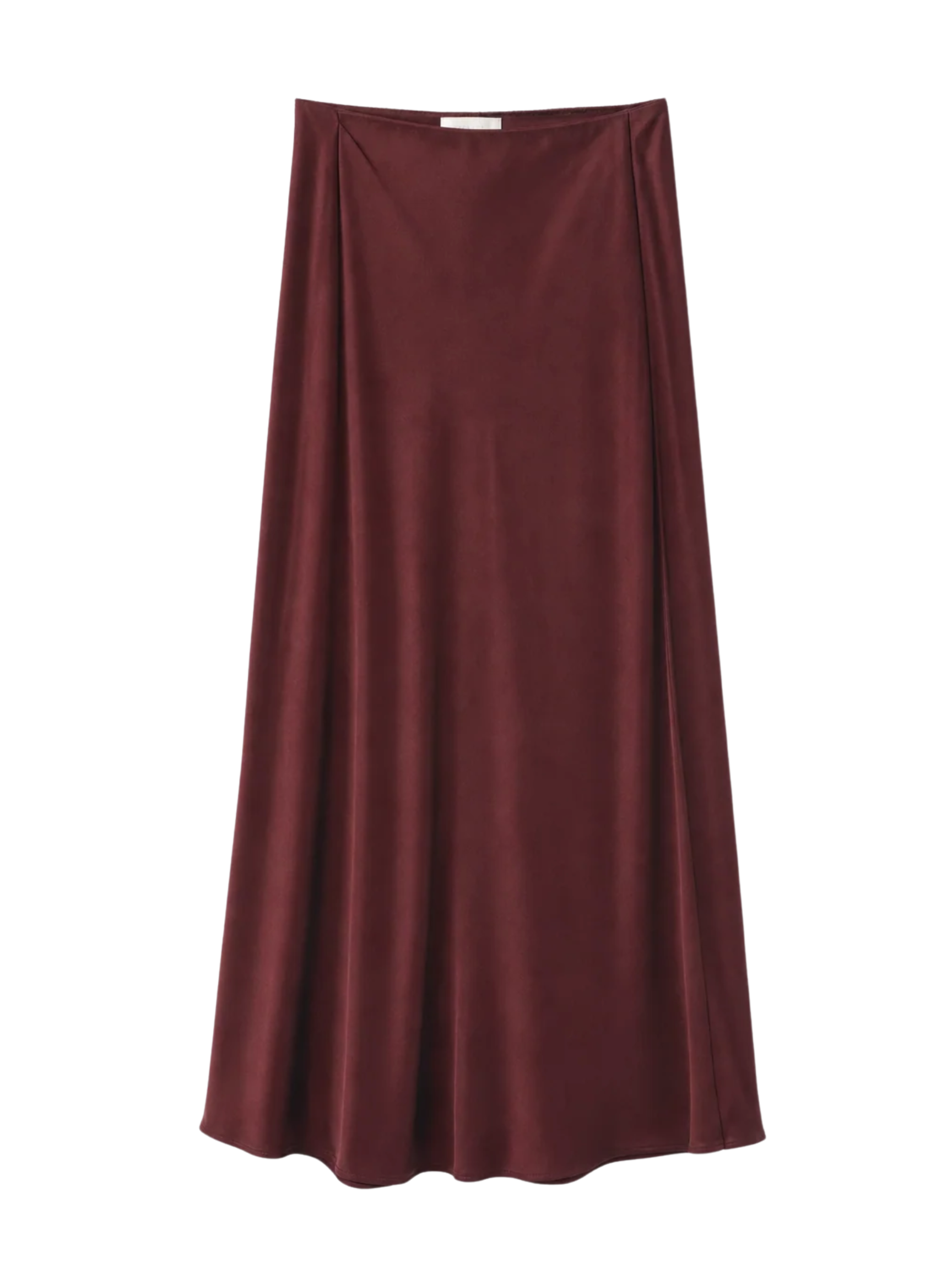Grace Scallop Trim Bias Maxi Skirt - Cabernet
