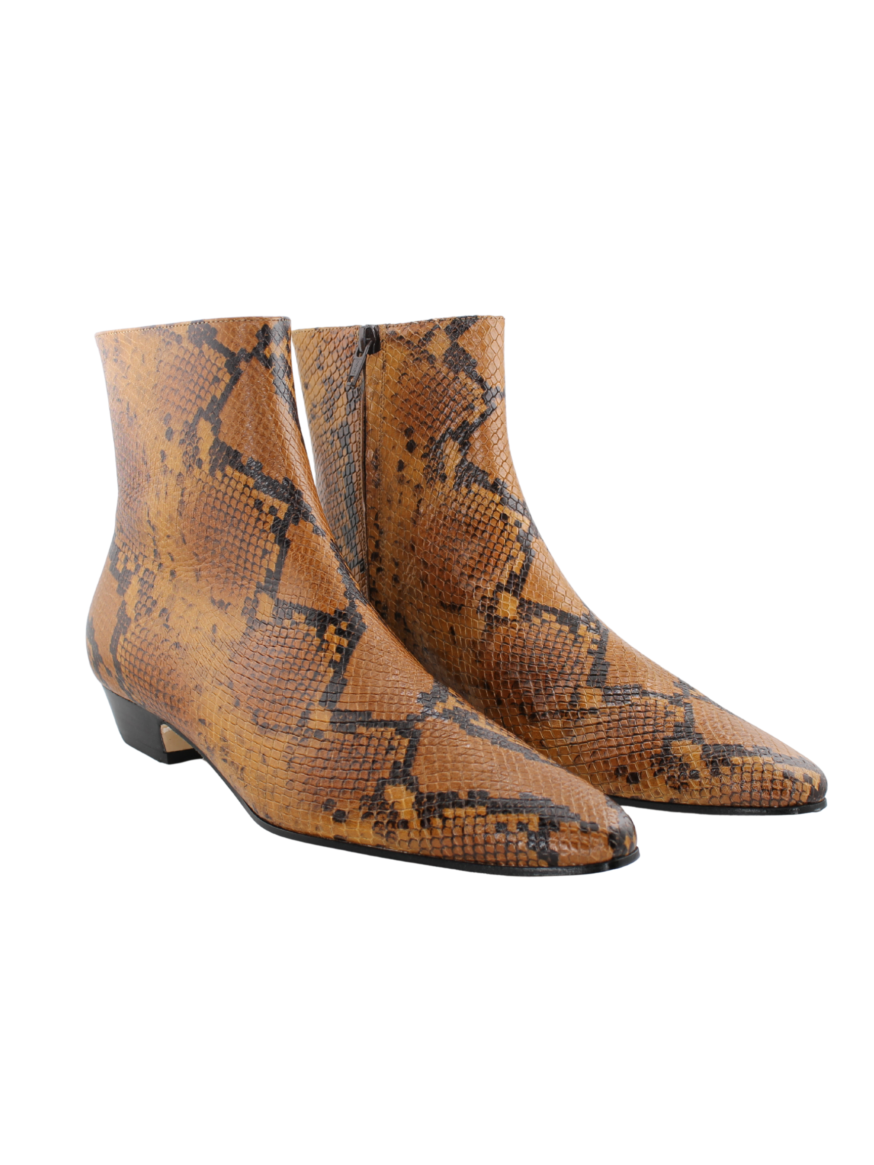The Lennon Boot - Mustard Python