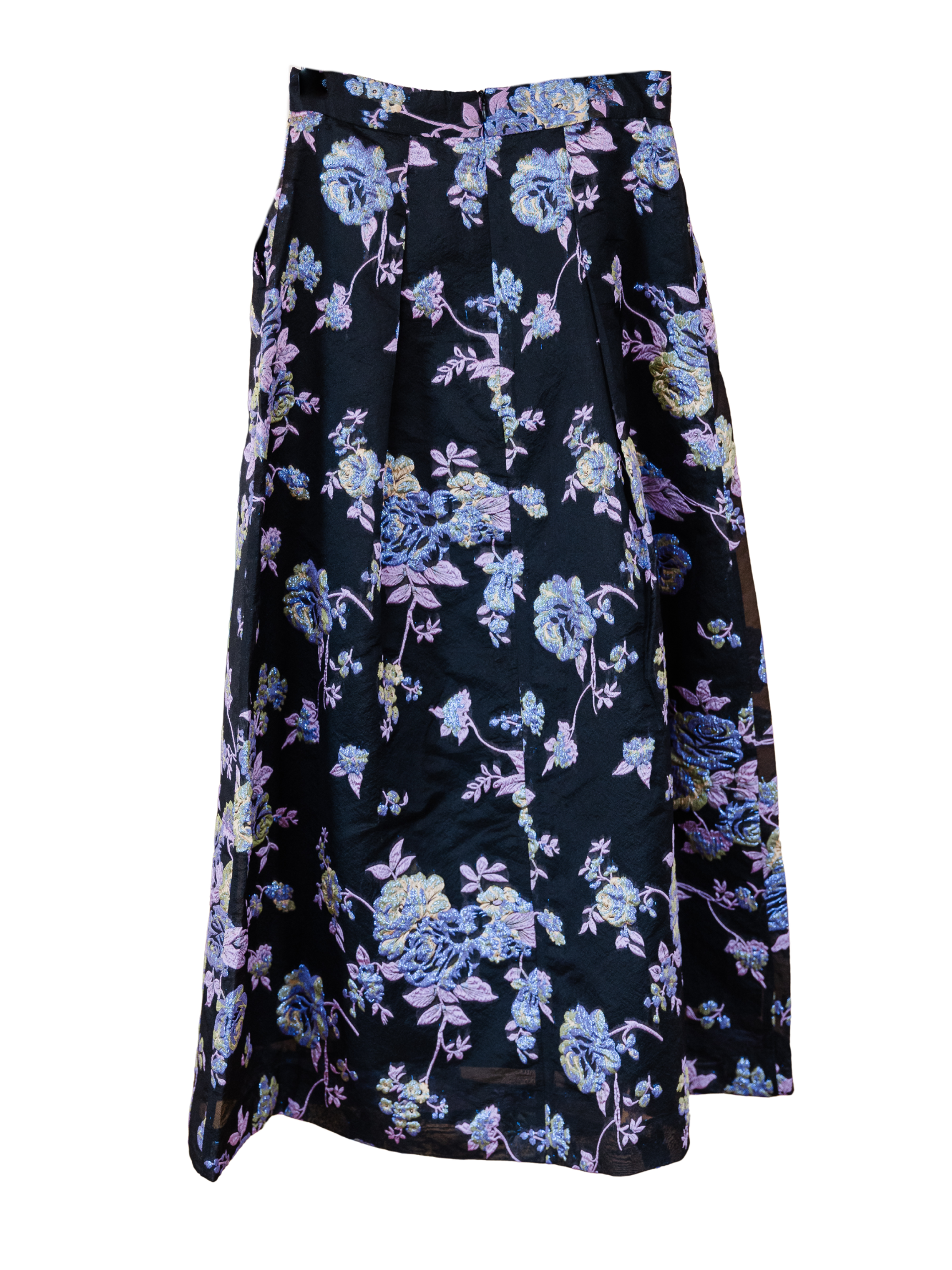 Jacquard Floral Skirt- Azurite