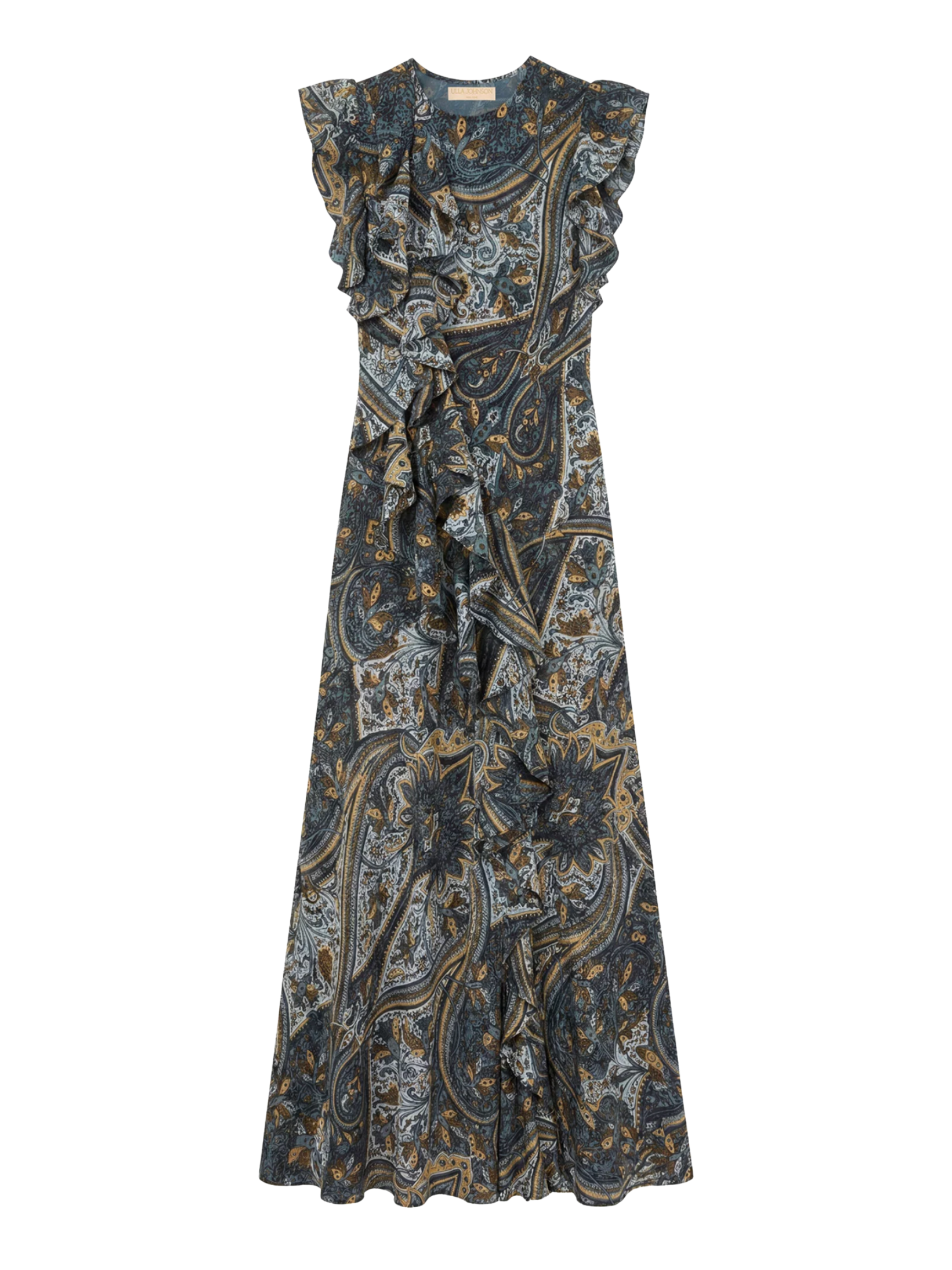Ameline SL Silk Dress- Prussian