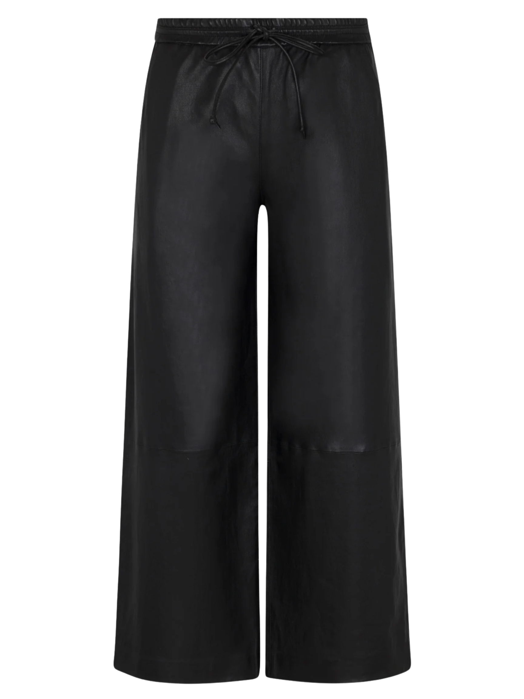 Cropped Baggy Trousers - Black