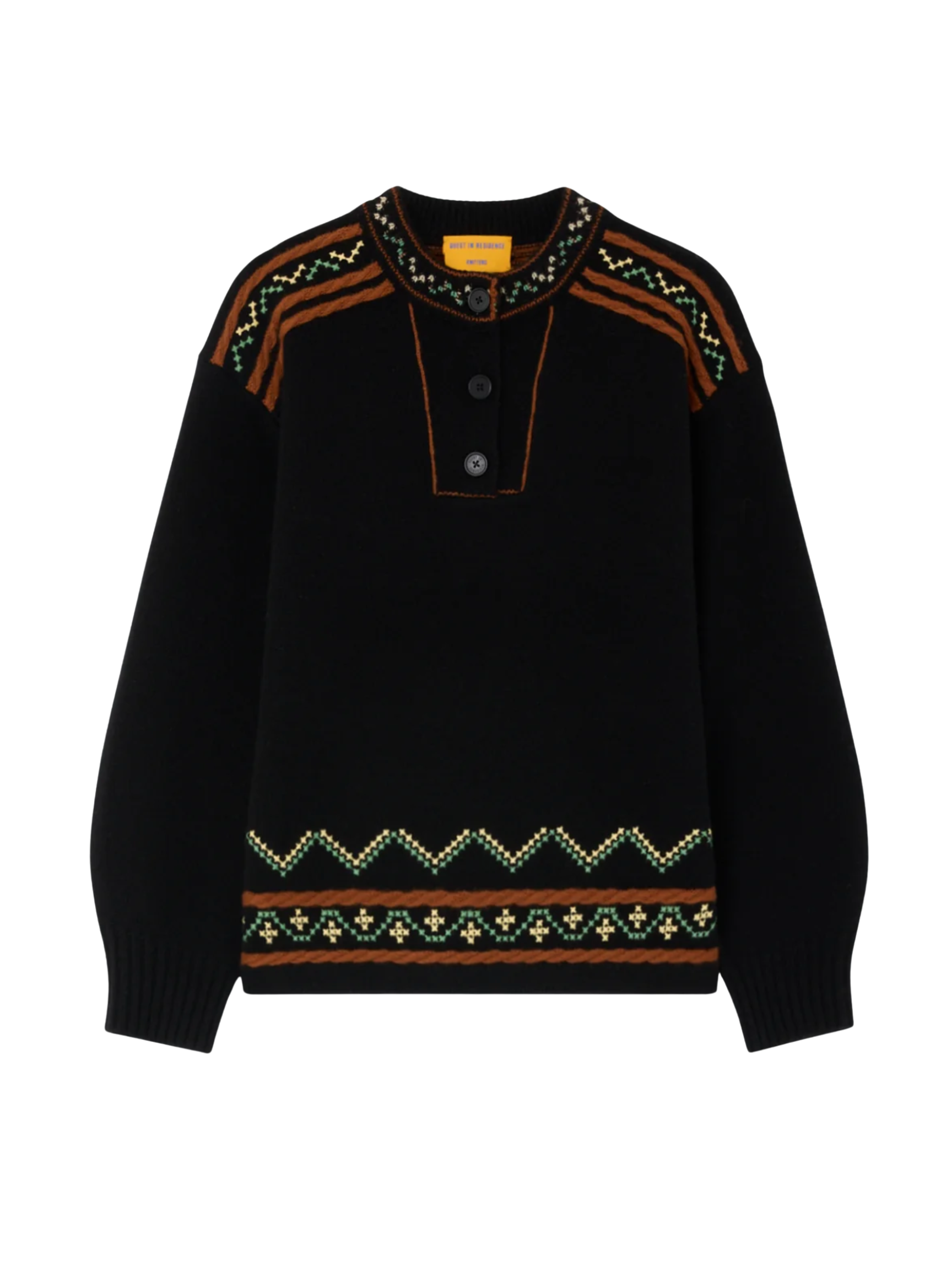 Fisherman Henley - Black