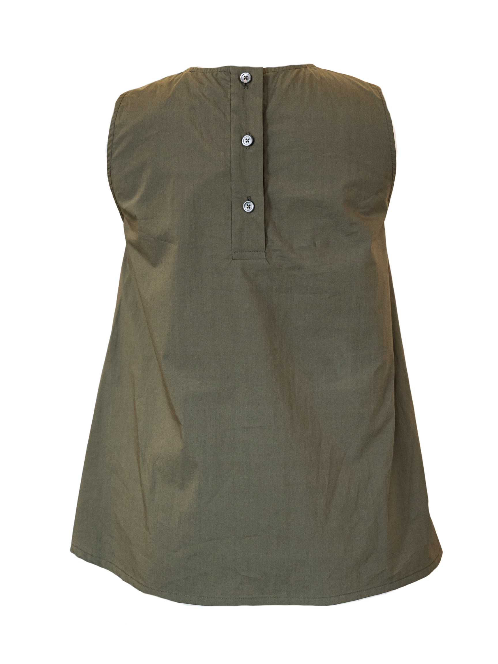 Poplin Floral Shirt - Dark Olive