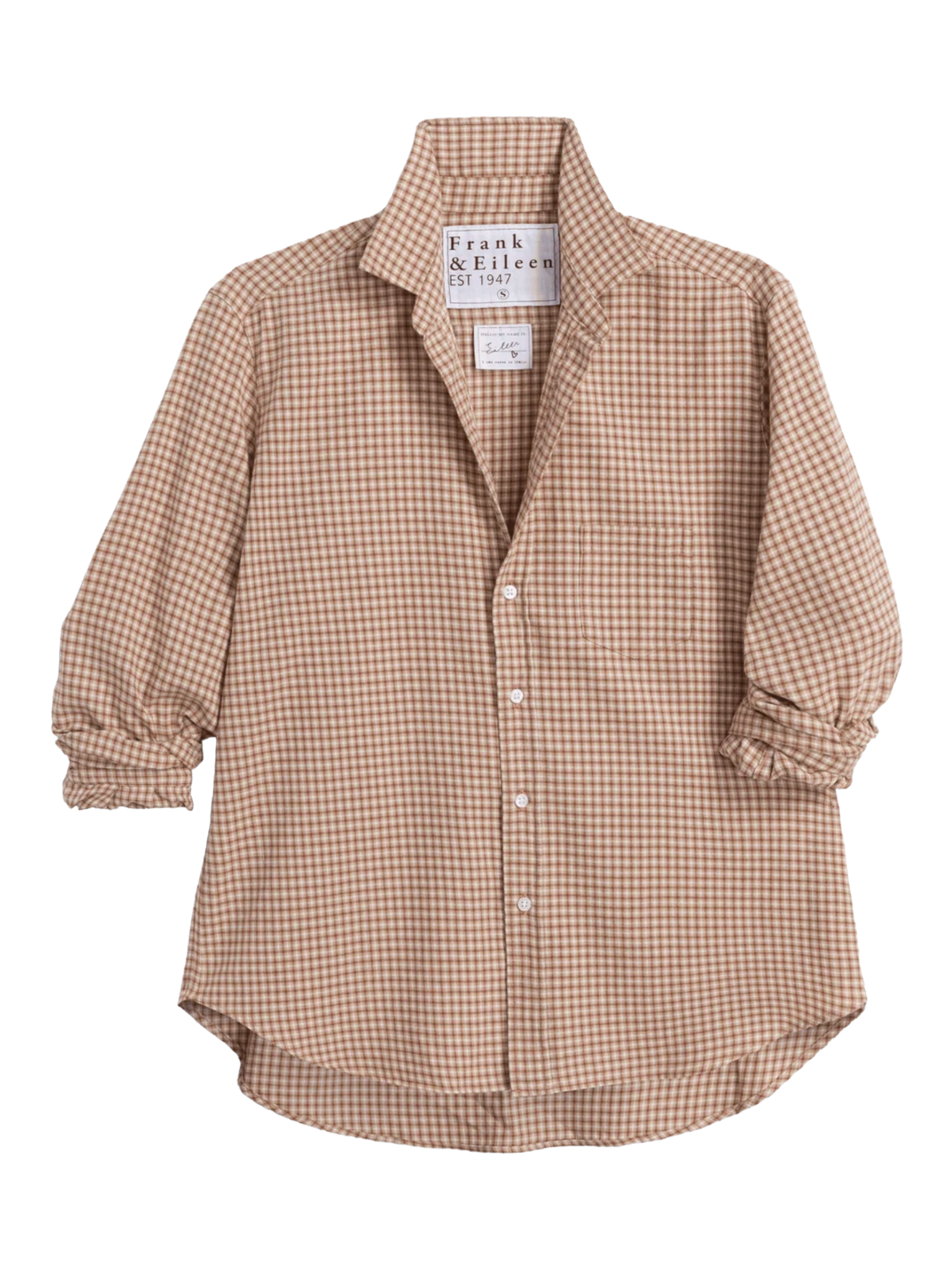 Silvio - Sand Brown Cream Small Plaid