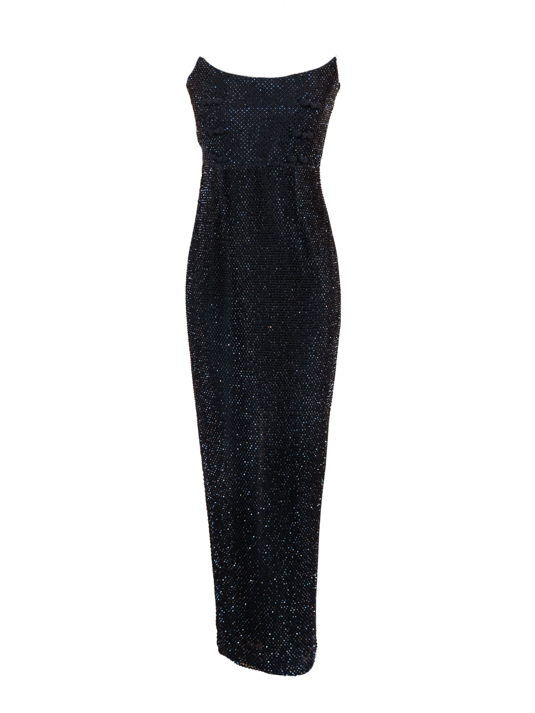 Vesper Crystal Gown - Black