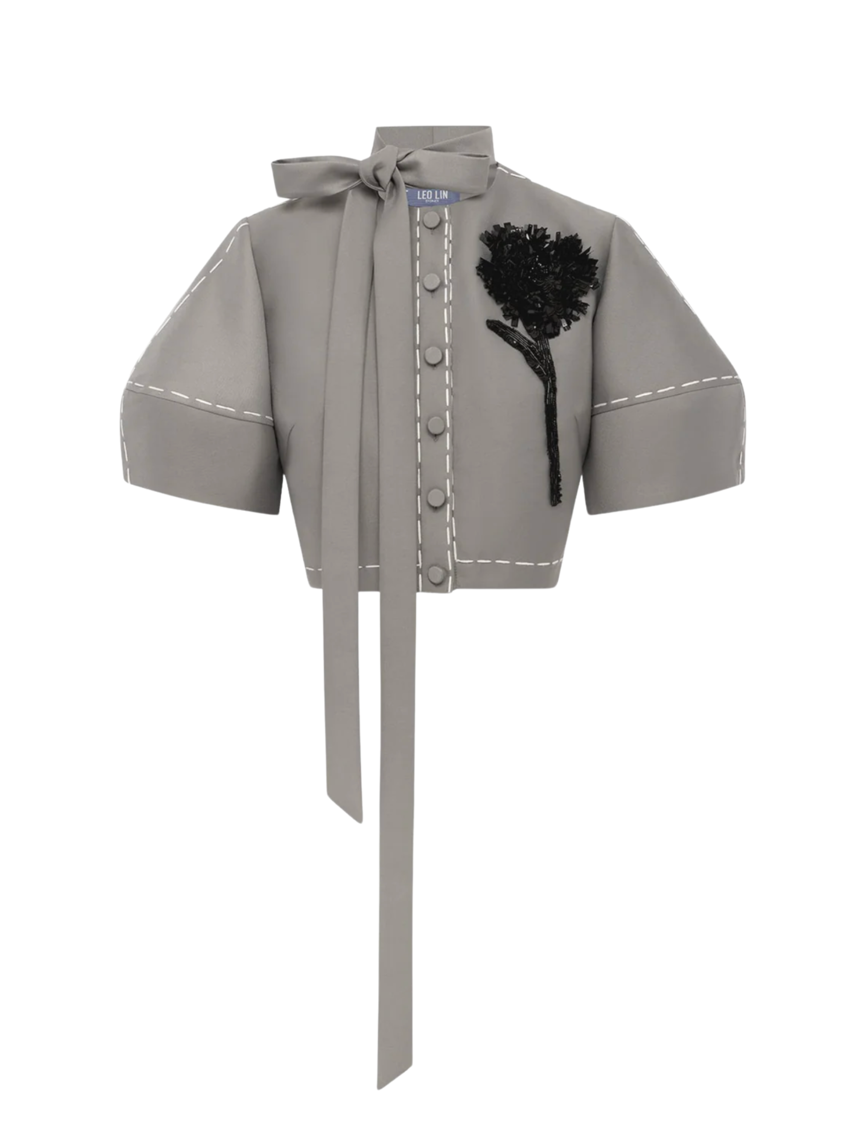 Molly Puff Sleeve Top - Steel