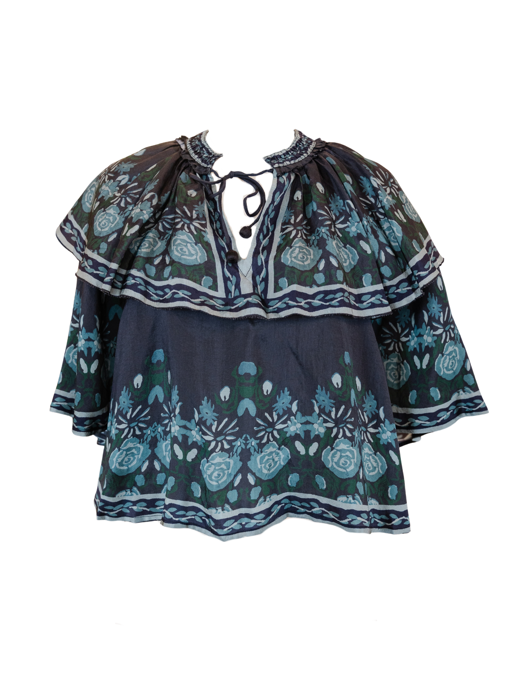 Tulla Print S/Slv Top- Multi