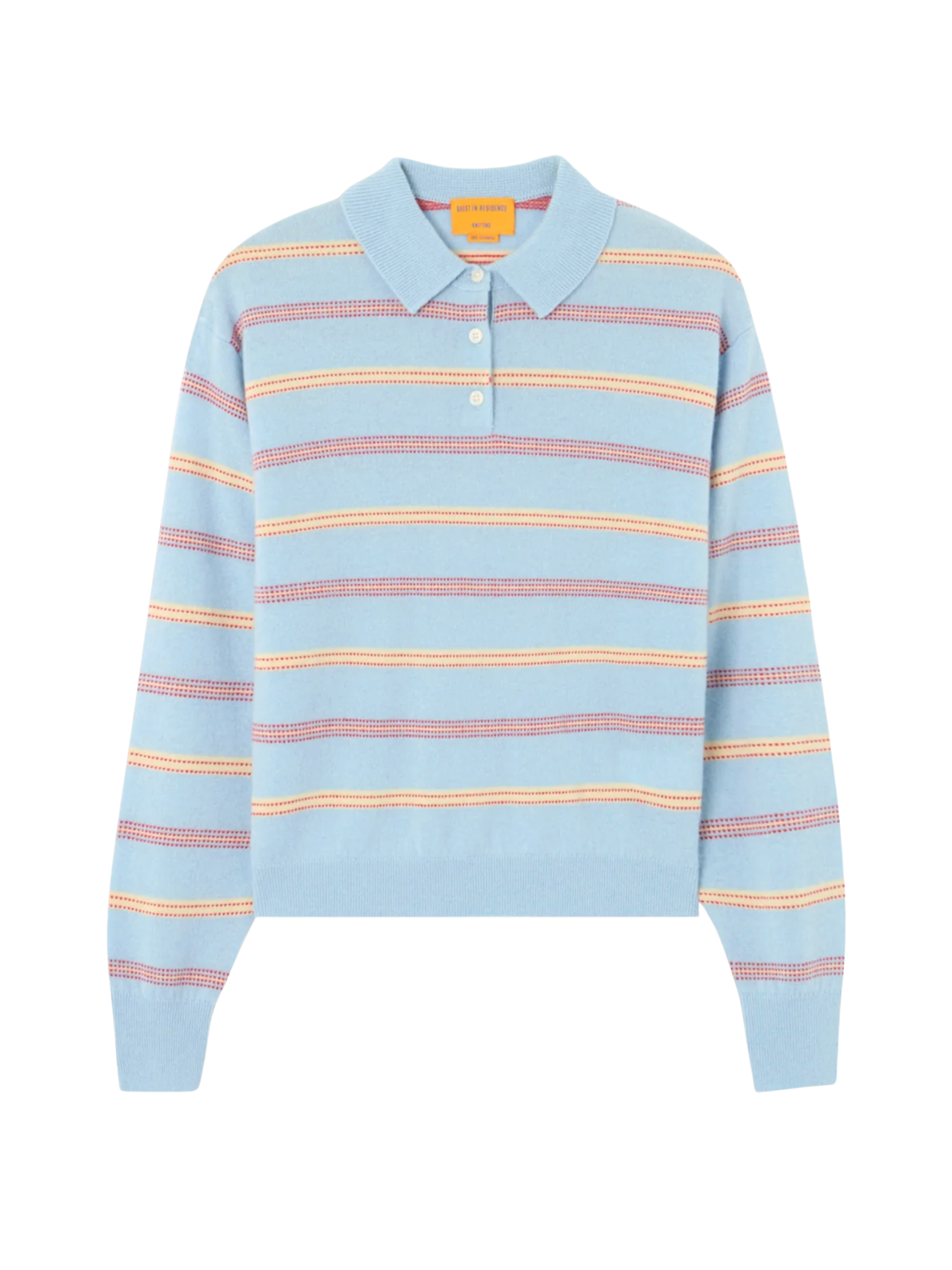 Collegiate Stripe Polo- Clear Sky Combo