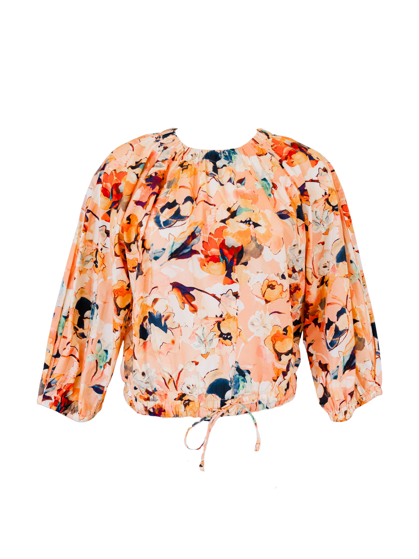 Lucie Bubble Sleeve Top - Camellia