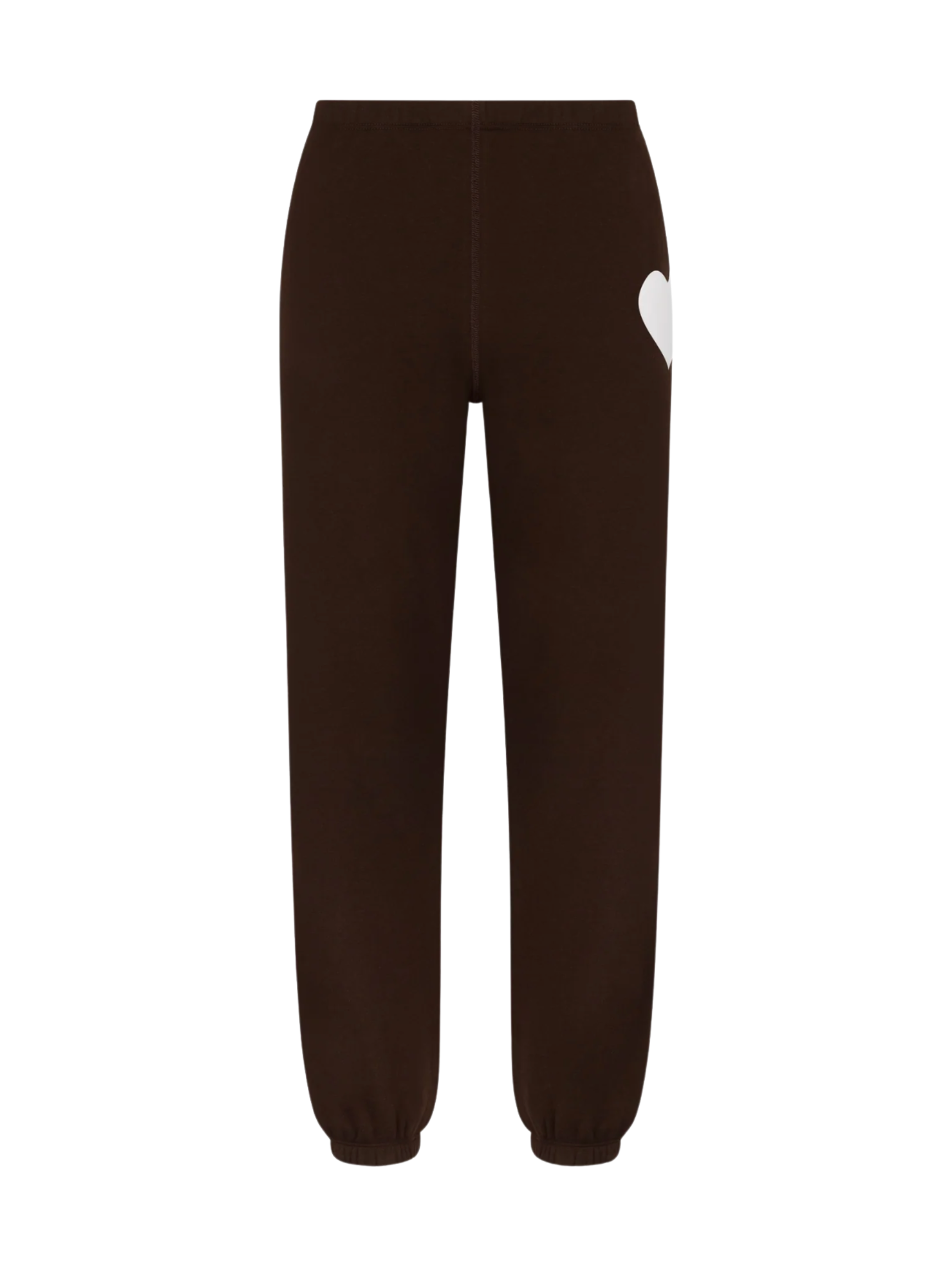Heart Sweatpants - Americano/White