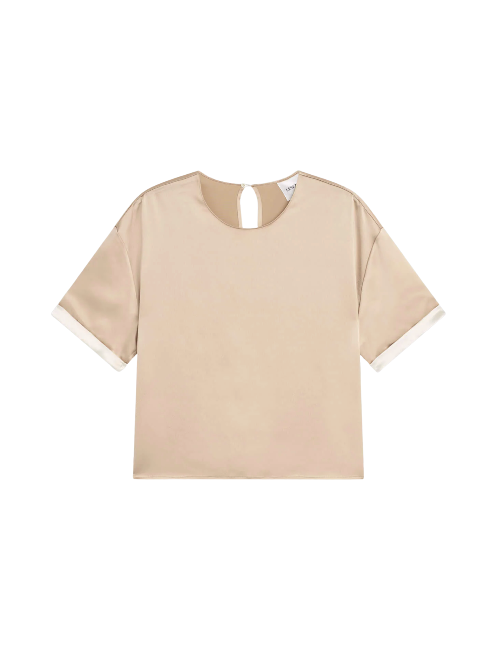 Barb Contrast Tee - Sand