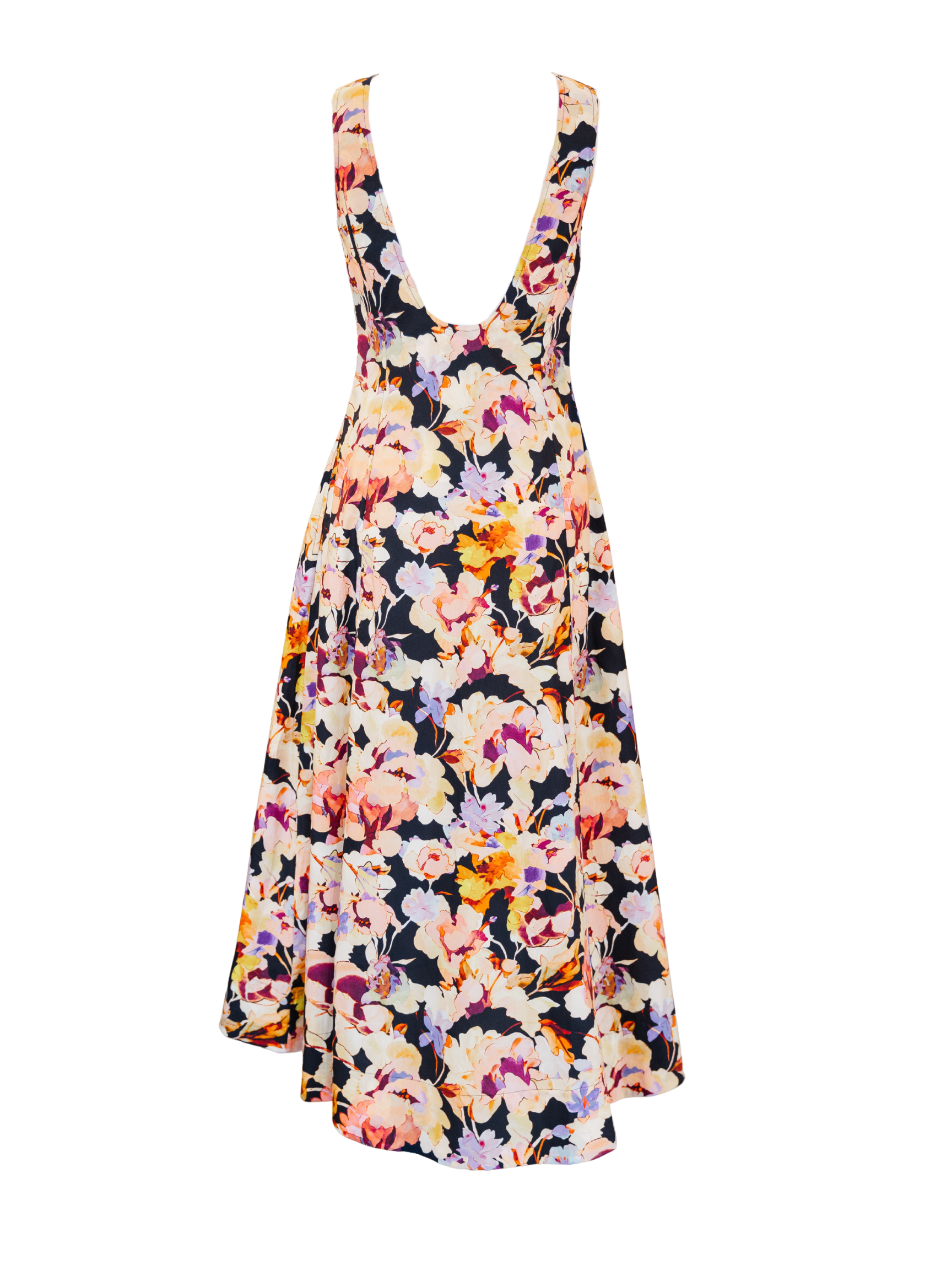 Georgia Cotton Midi Dress- Night Bloom