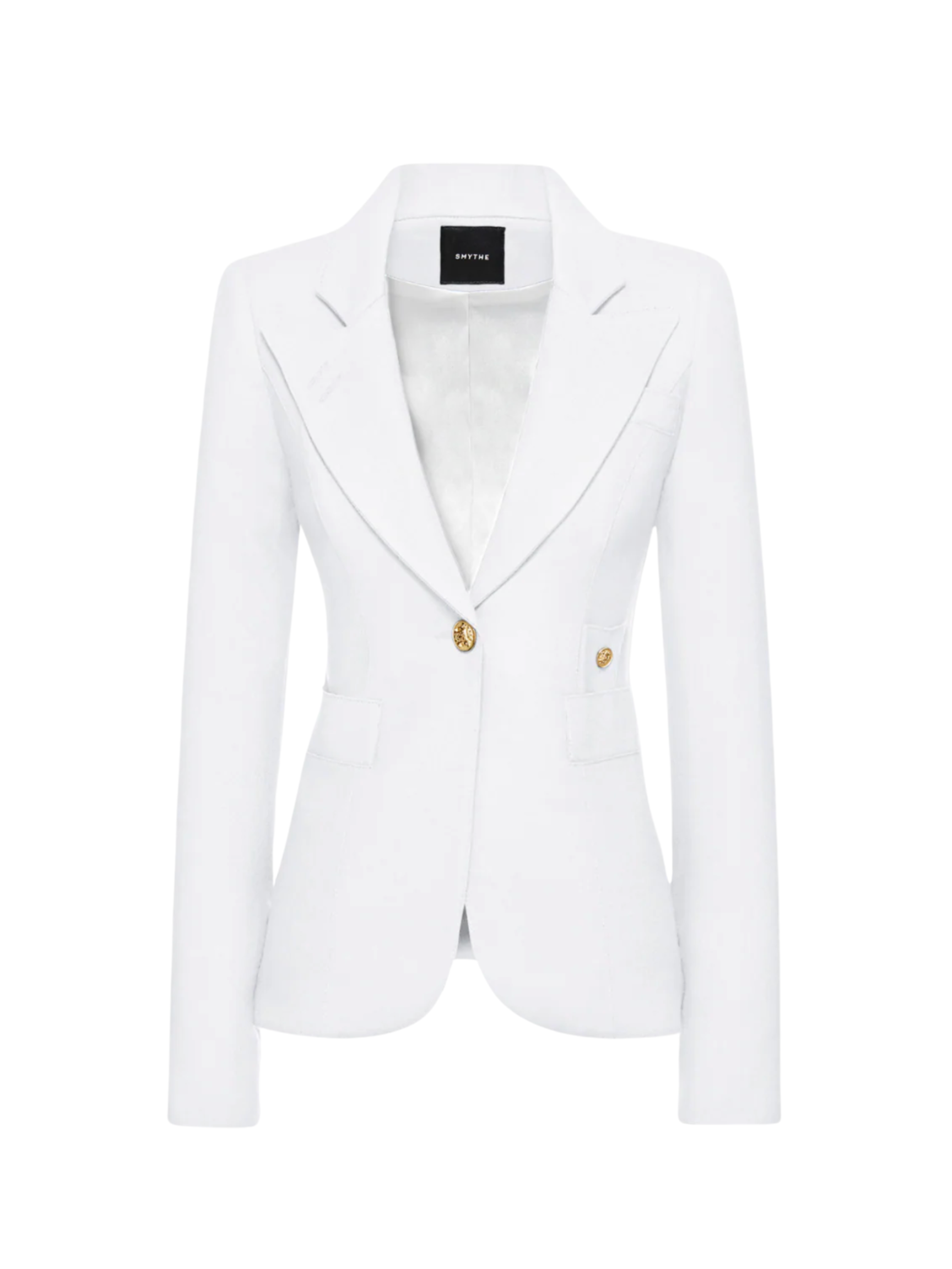 Linen Classic Duchess Blazer - White Linen