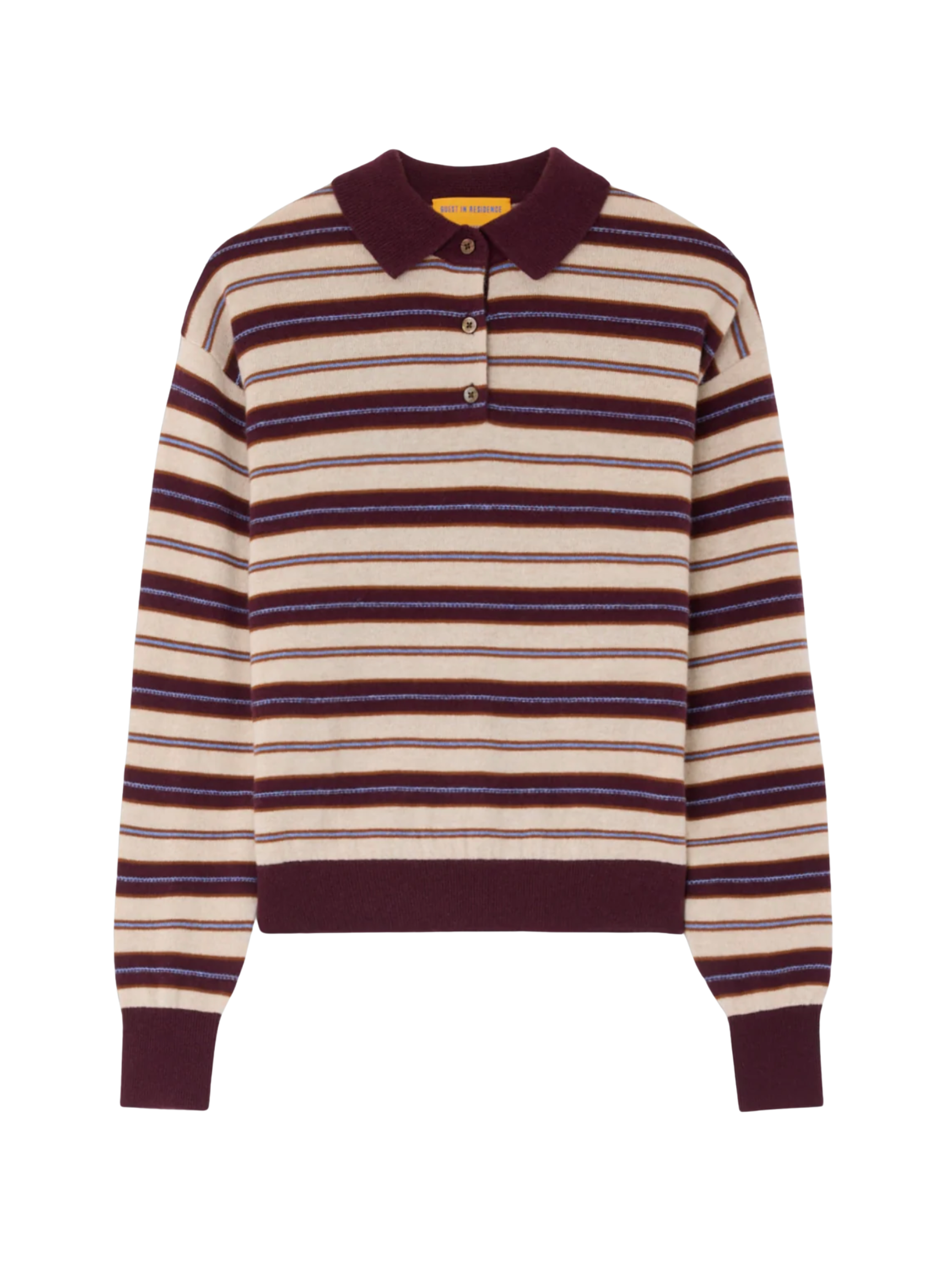 Collegiate Stripe Polo - Fig Combo