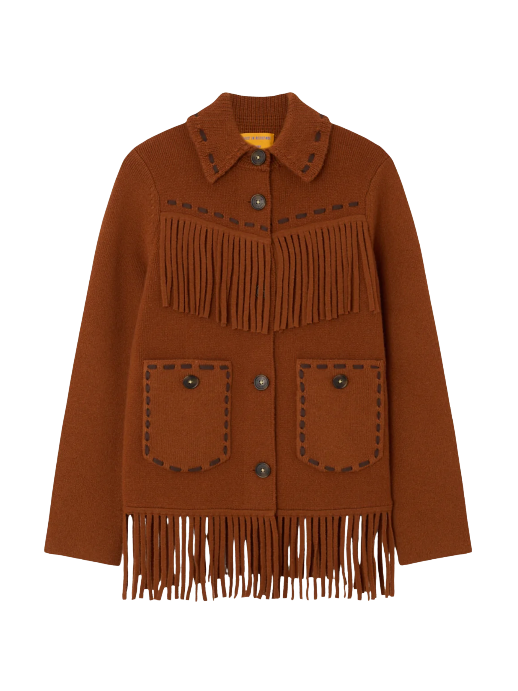 Western Fringe Jacket - Burnt Sienna