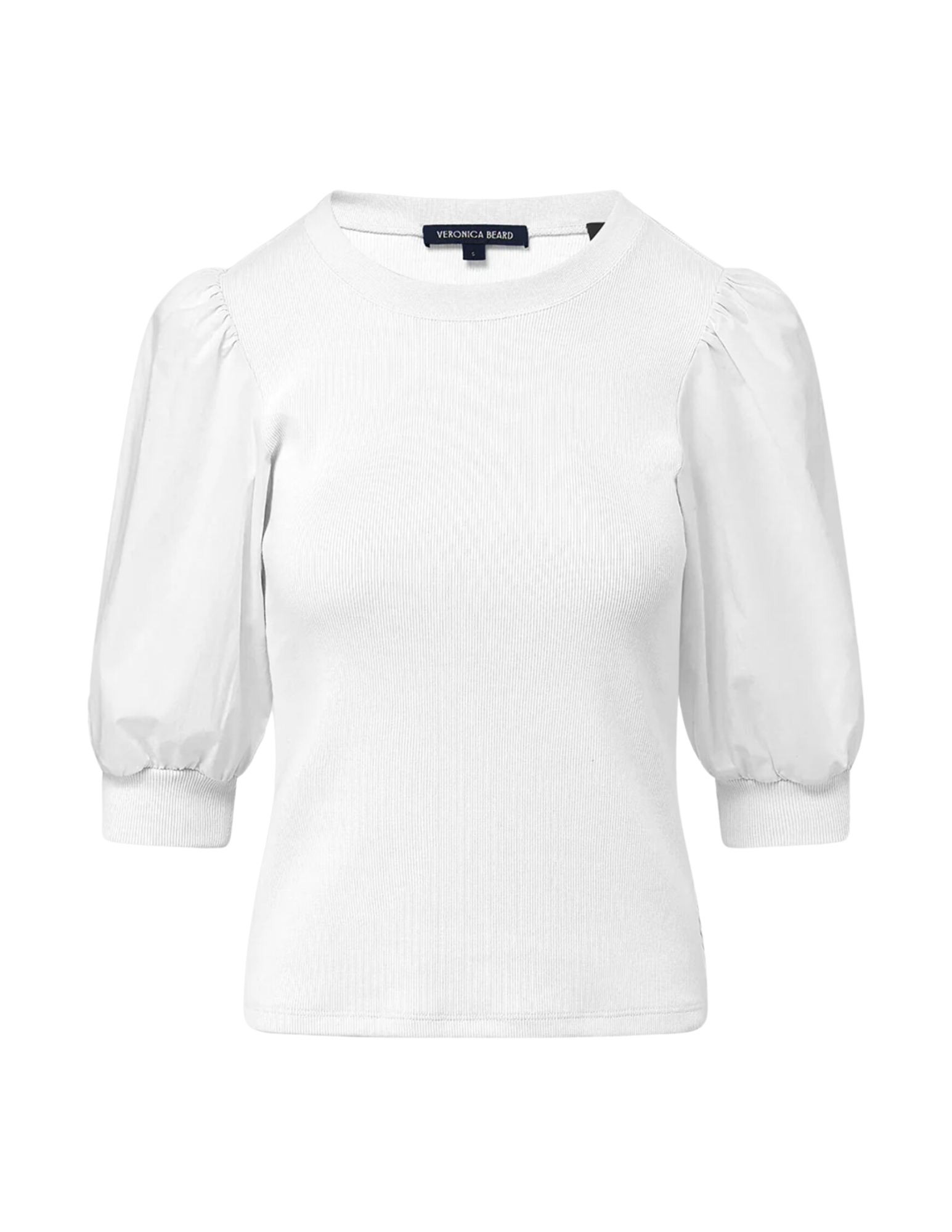 Crew Neck Coralee Top - White