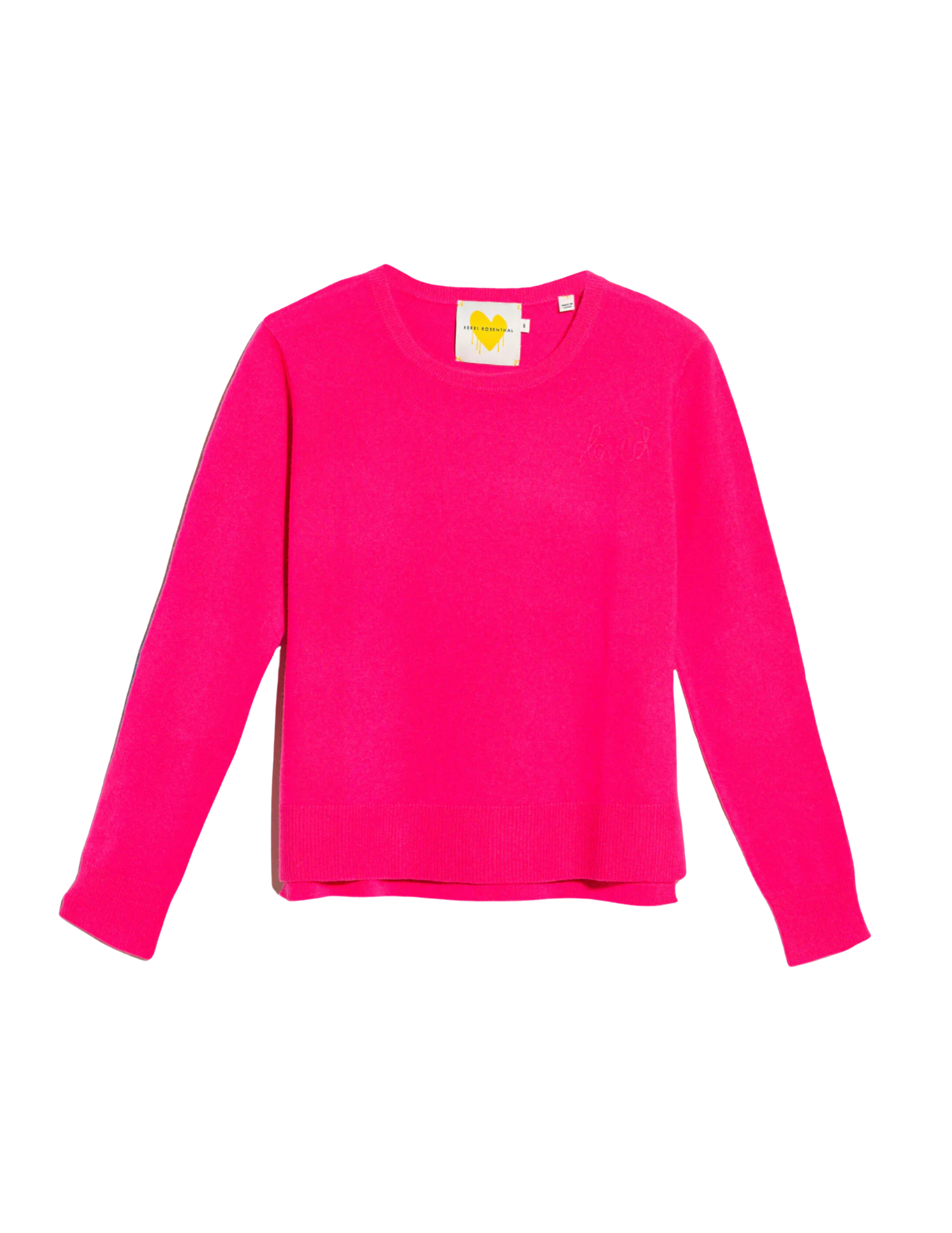 Patchwork Pullover Sweater - Neon Pink