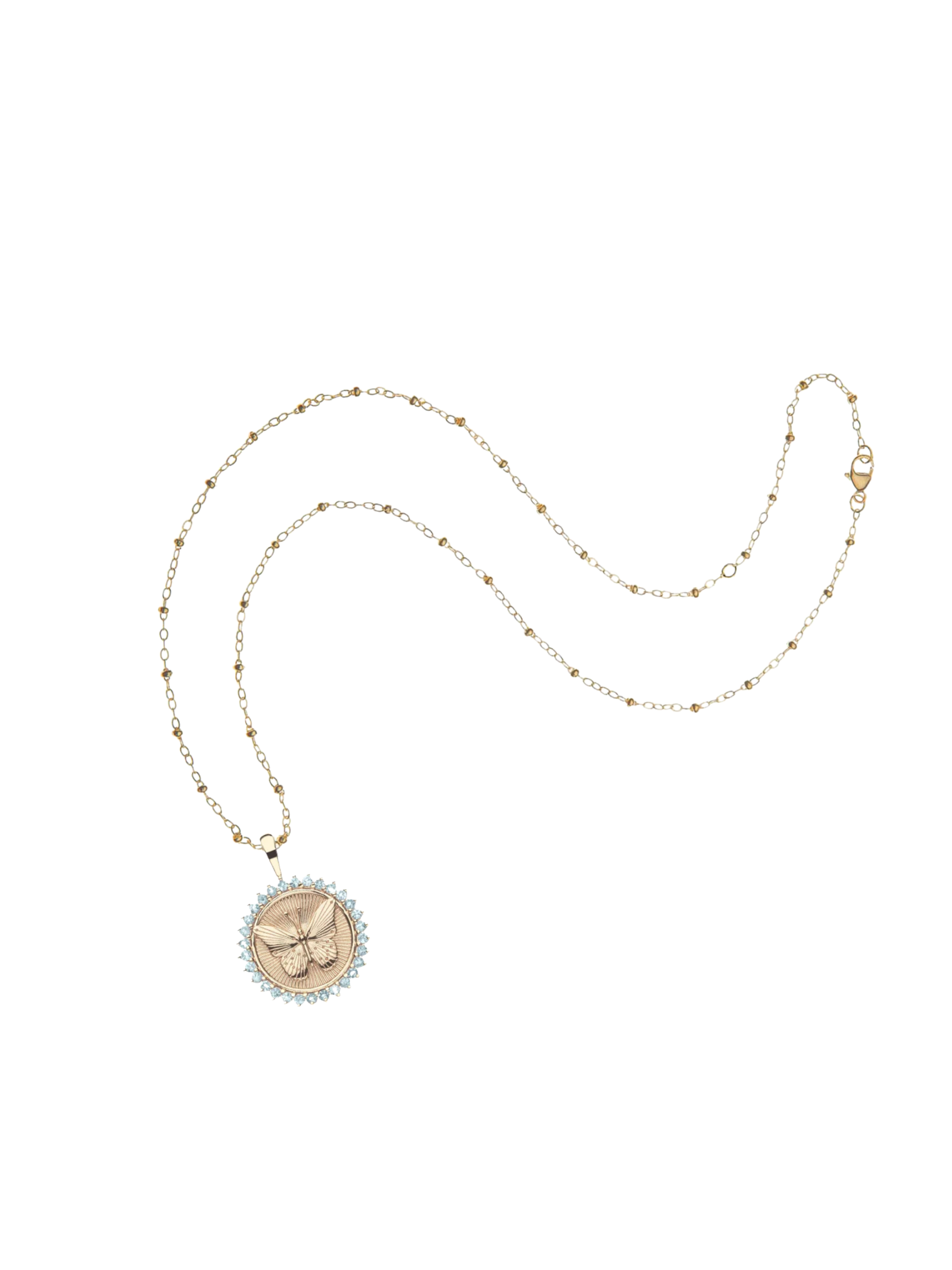 FREE Petite Embellished Coin on 16-18" Beaded Satellite Chain