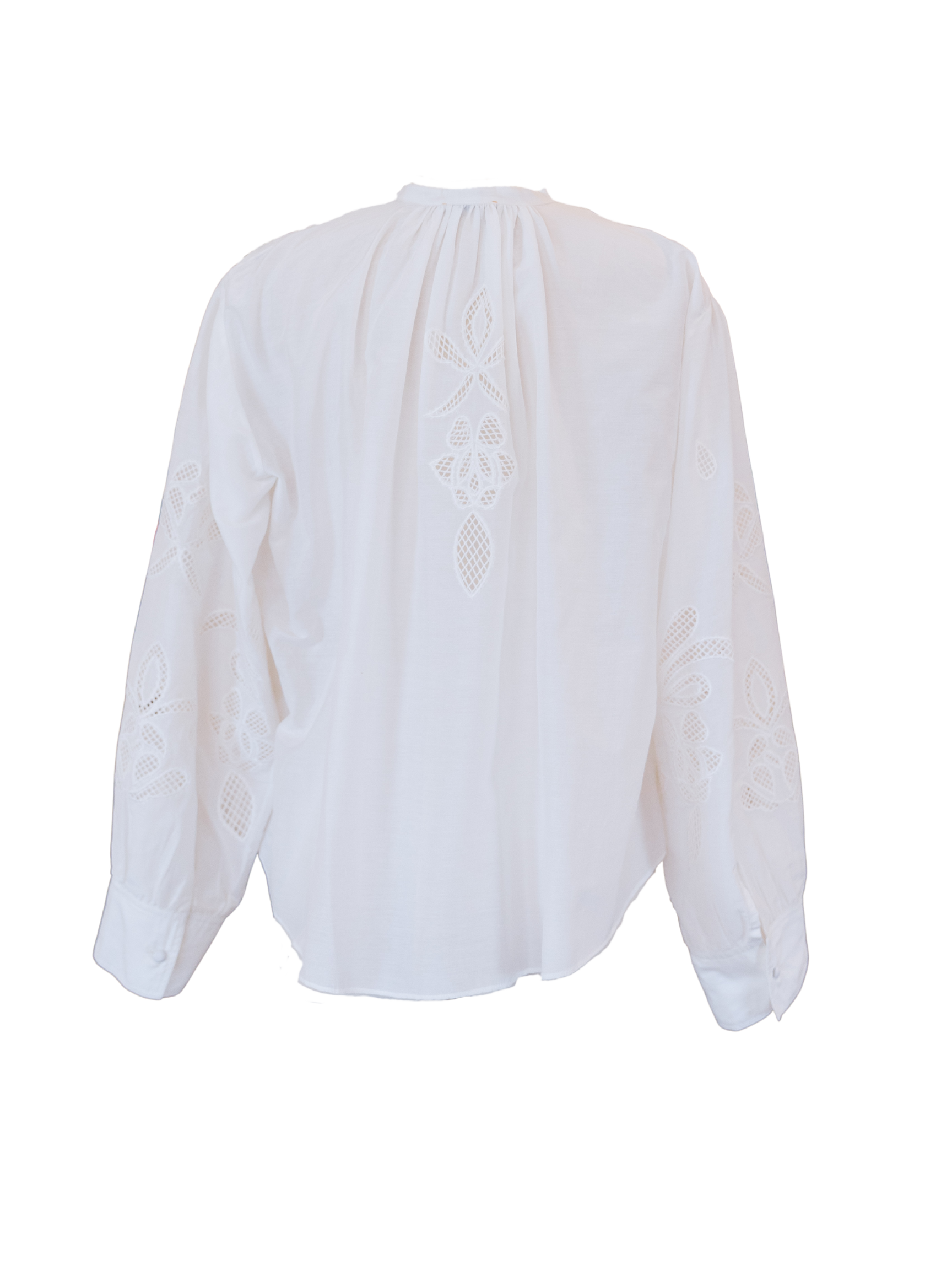 "Lunamaris" Embroidery Bohemian Shirt - Avorio