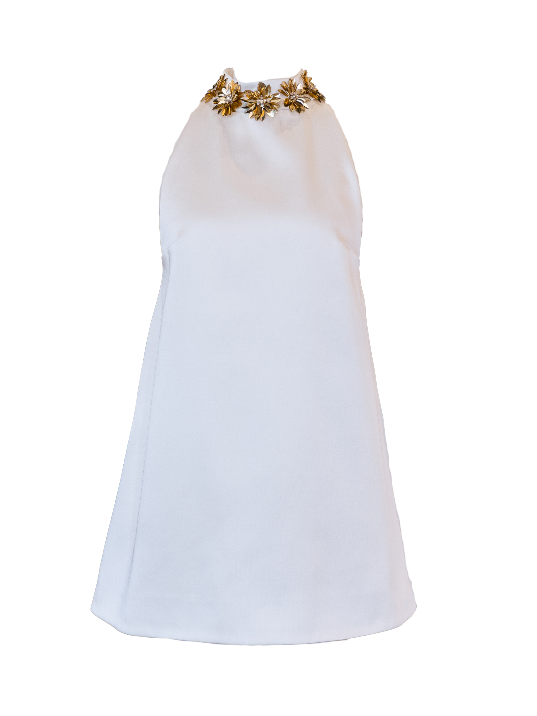 Giacinta Embellished Dress - Cream/Gold