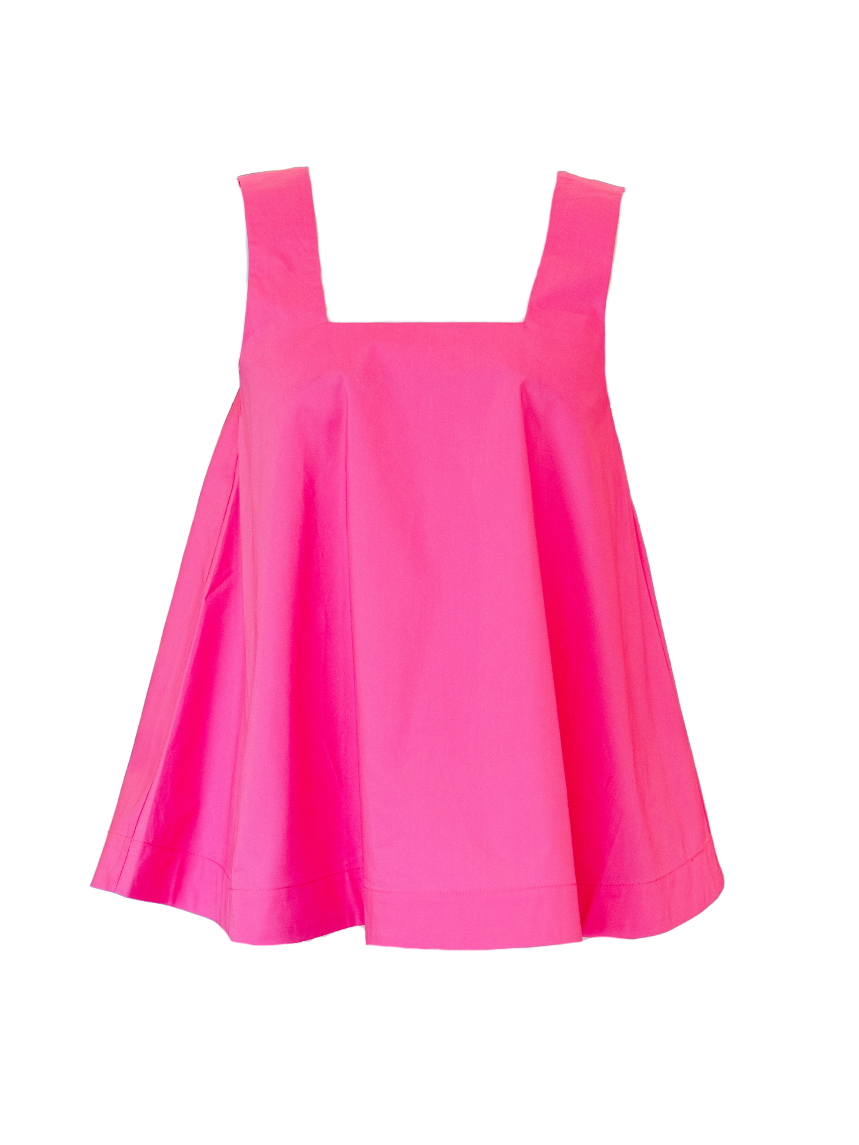 Square Neck Sleeveless Top - Pink