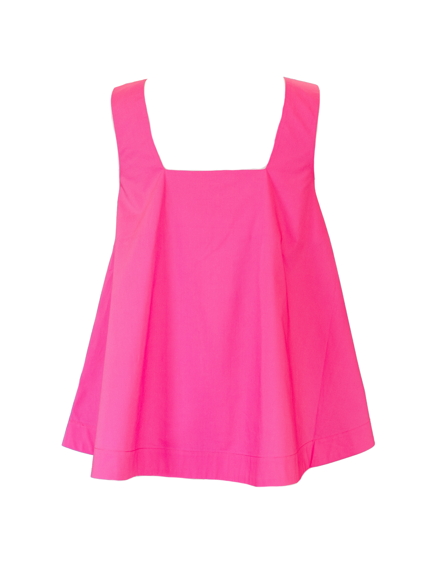Square Neck Sleeveless Top - Pink