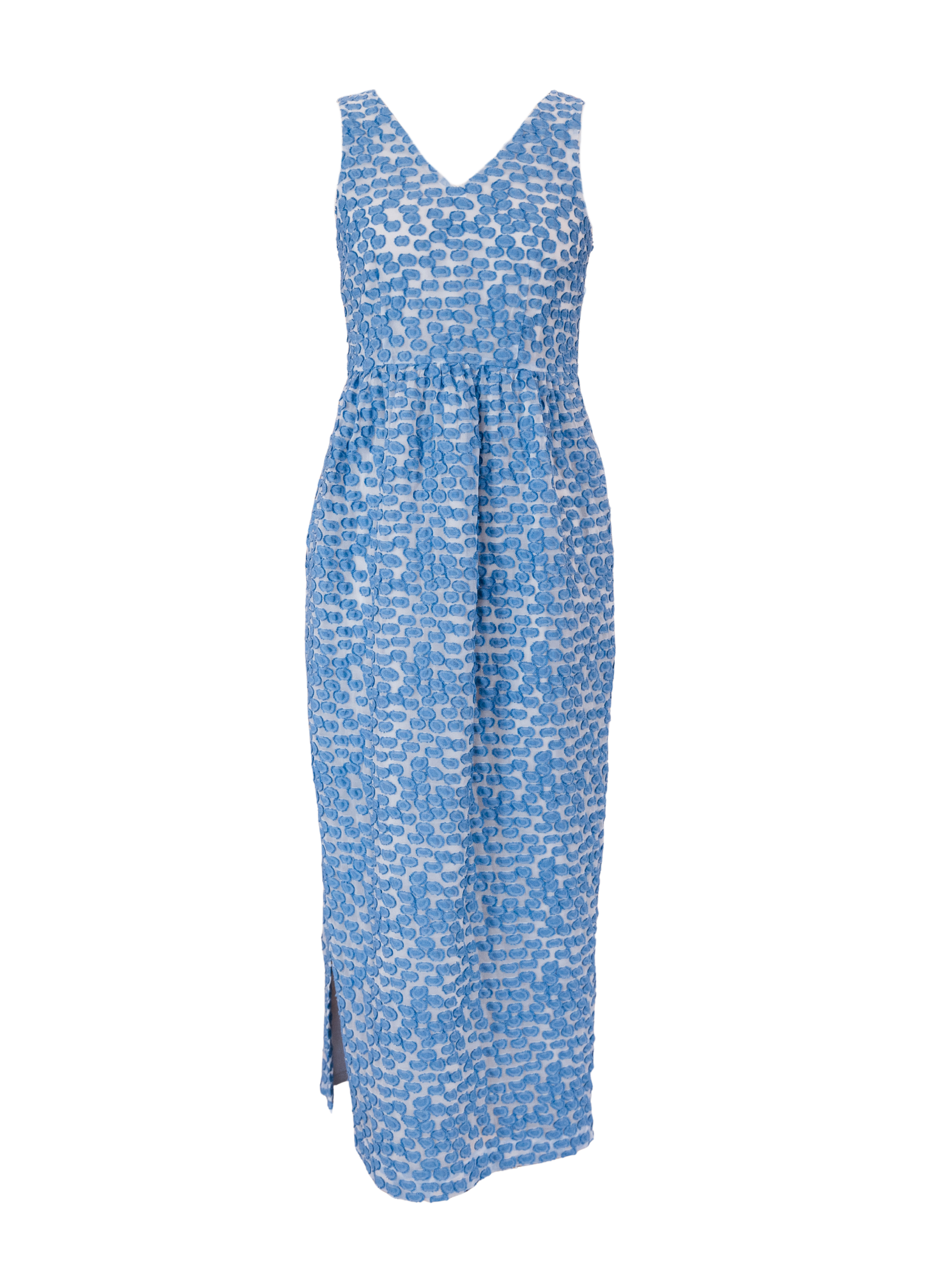 Fil Coupe Dots Dress- Deift Blue