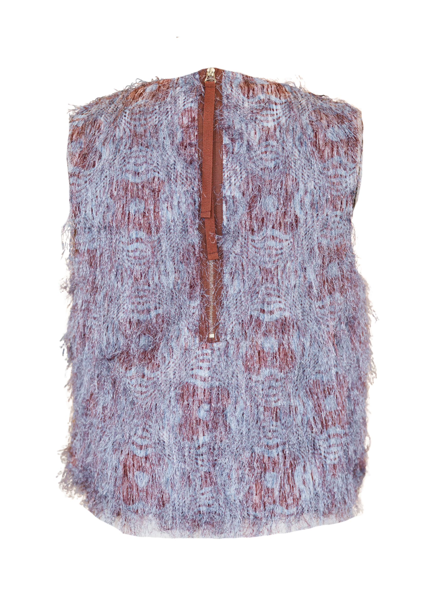 Sleeveless Print Top - Nordic Blue