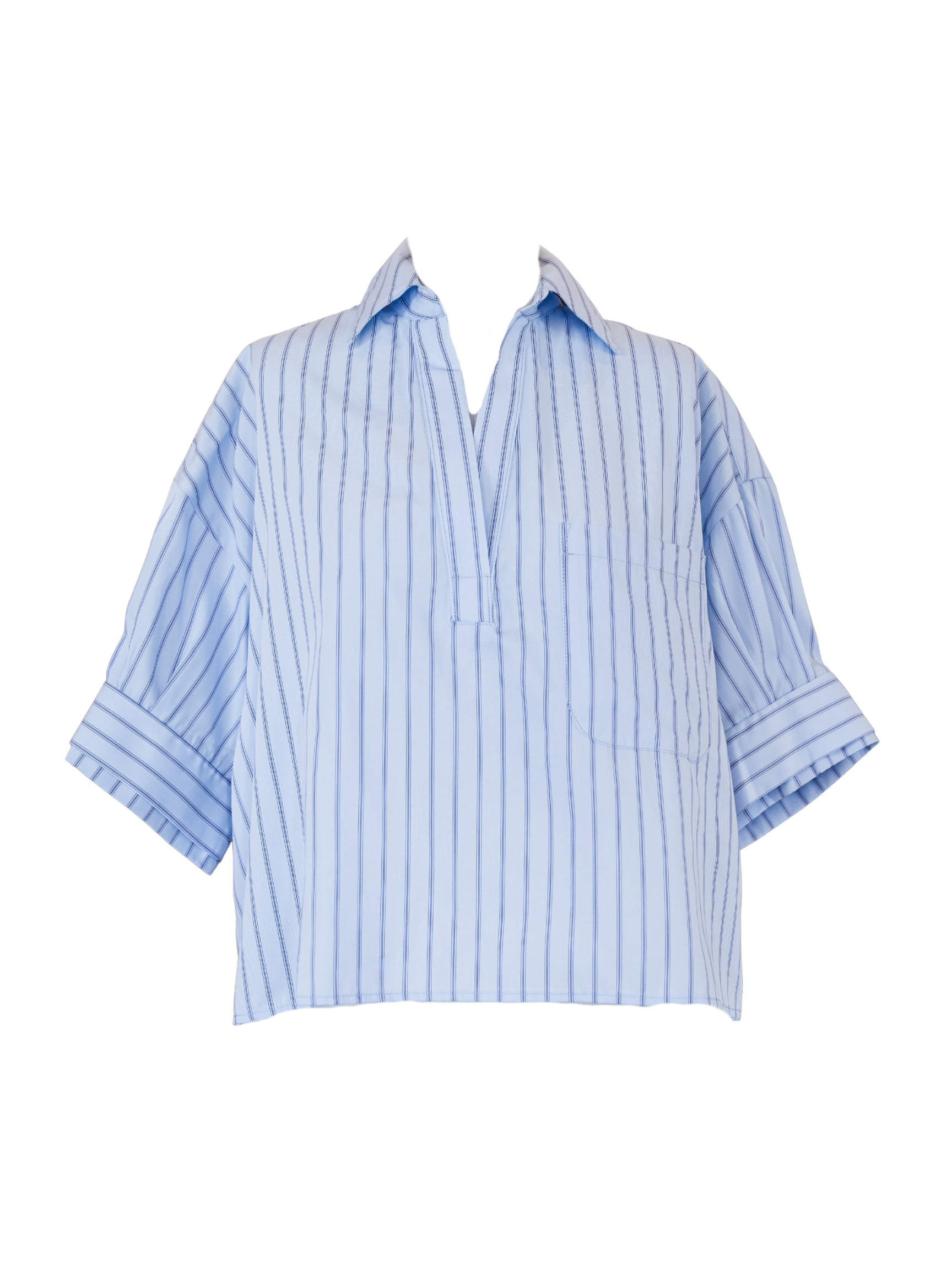 Rose Top - Blue Stripe