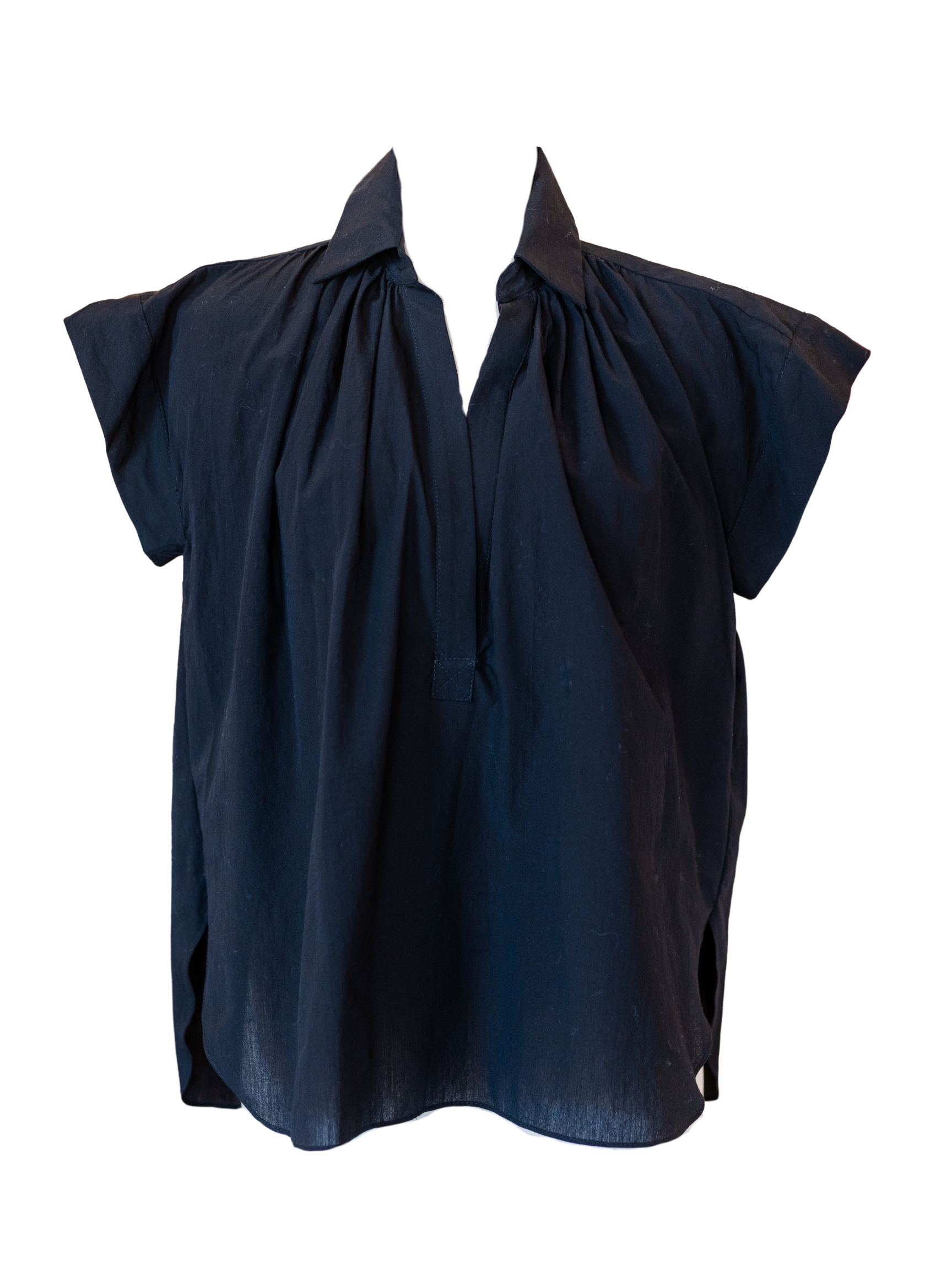 Trinity Top in Brushed Cotton - Black