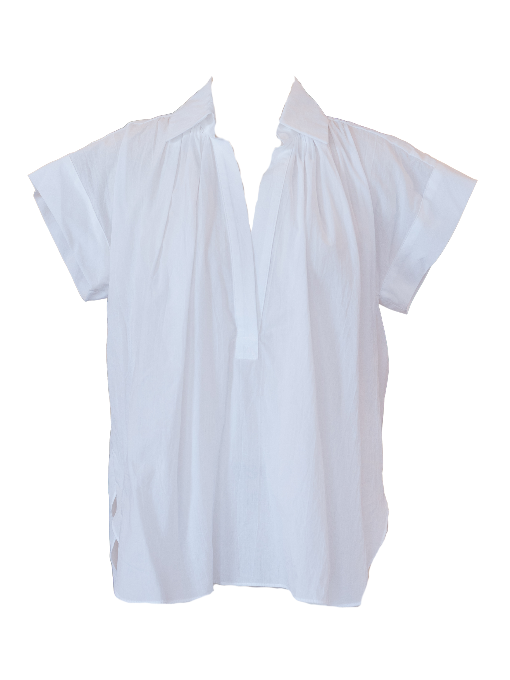 Trinity Top in Brushed Cotton - White