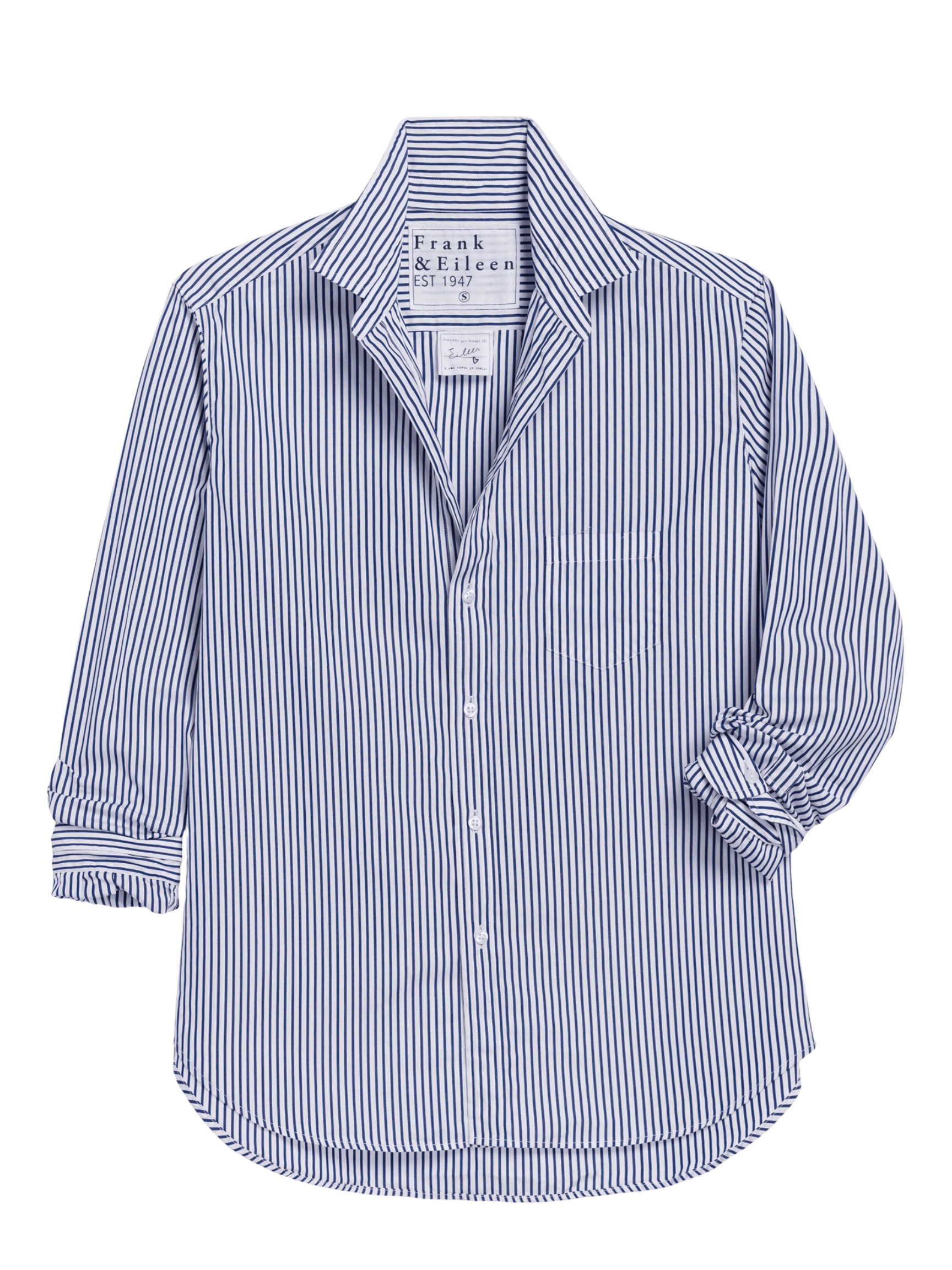 Eileen - White Navy Stripe