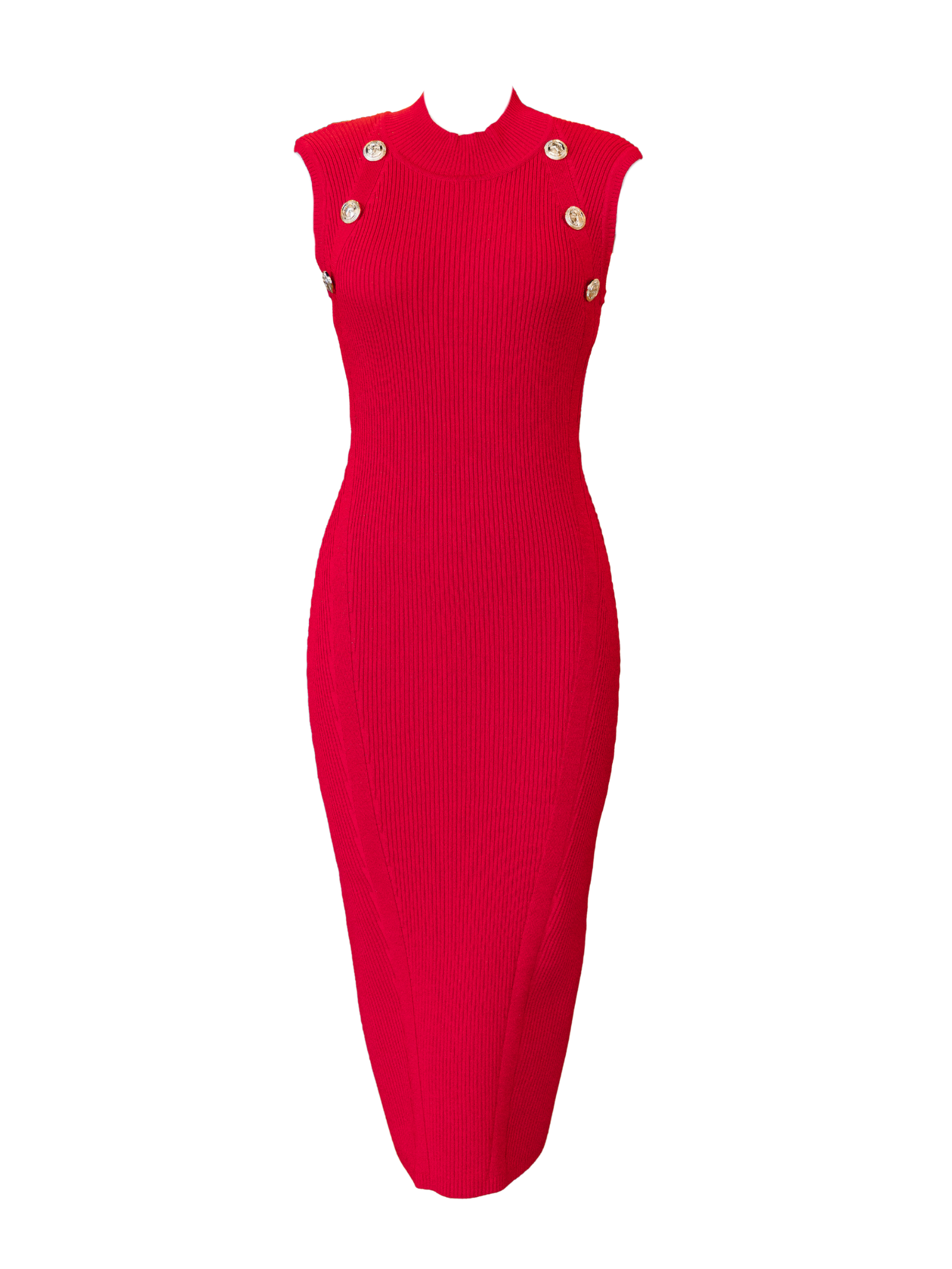 Nunzia Knit Dress - Metallic Fiery Red