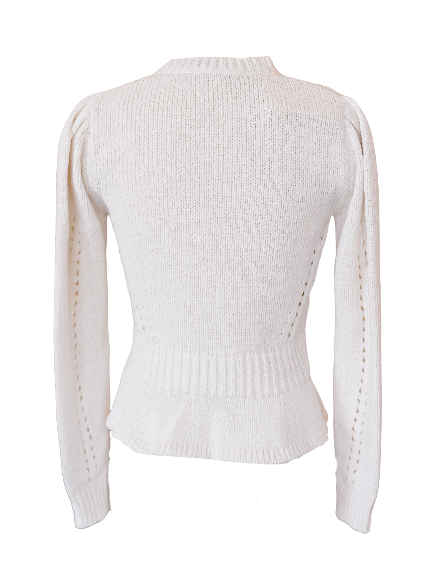 Aurelie Long Sleeve Peplum Pullover - Cowrie
