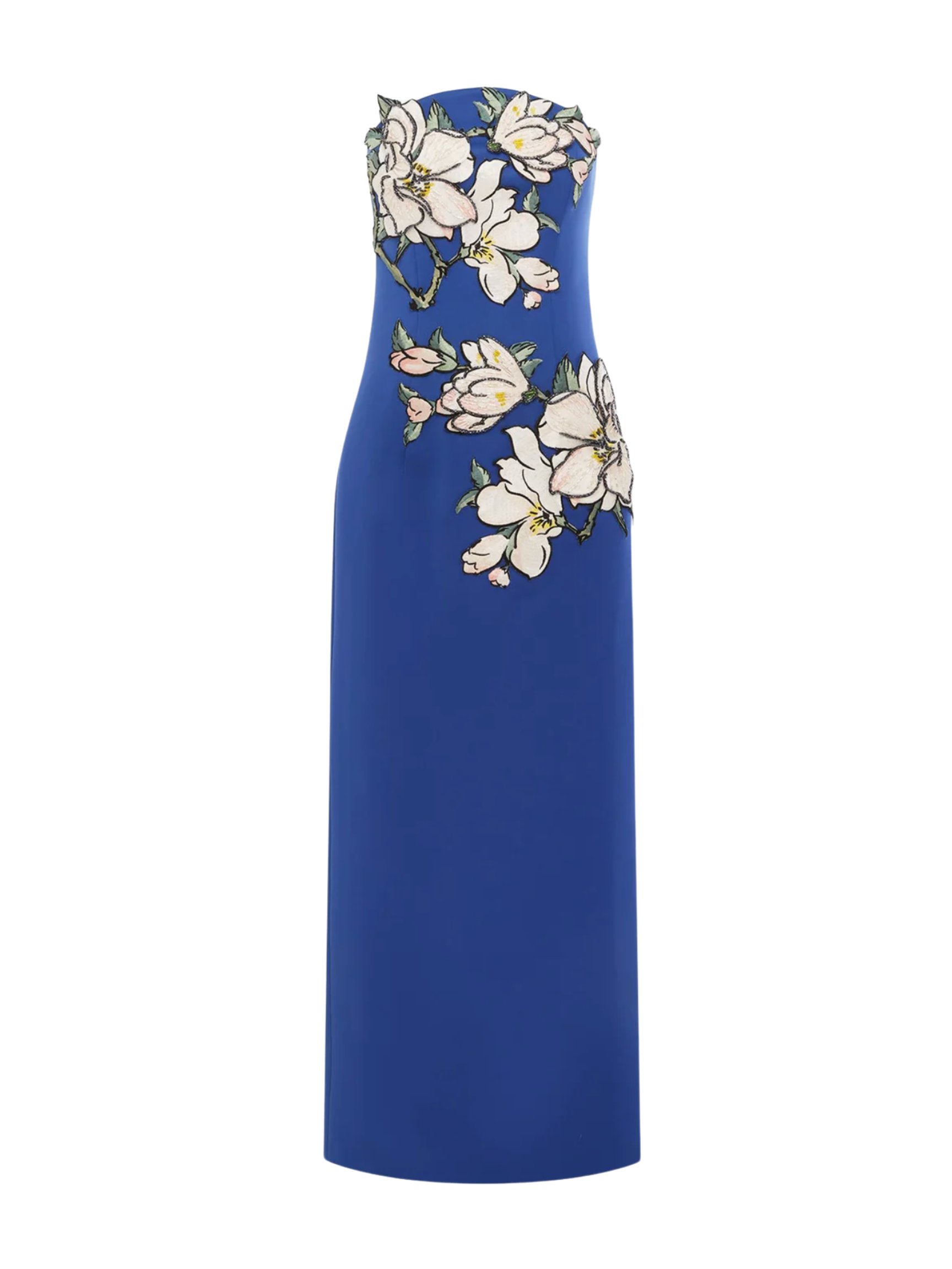 Ava Applique Floral Bustier Maxi Dress - Midnight