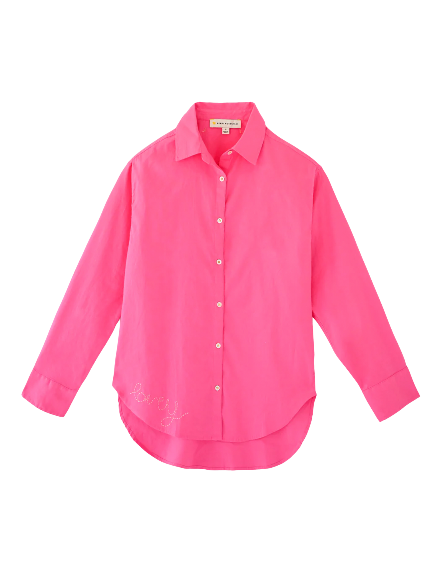 The Marti Shirt Linen - Electric Pink