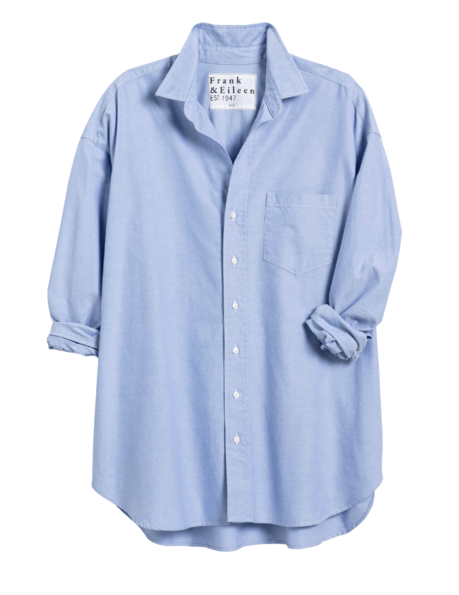 Shirley Oversized Button-Up - Box Blue