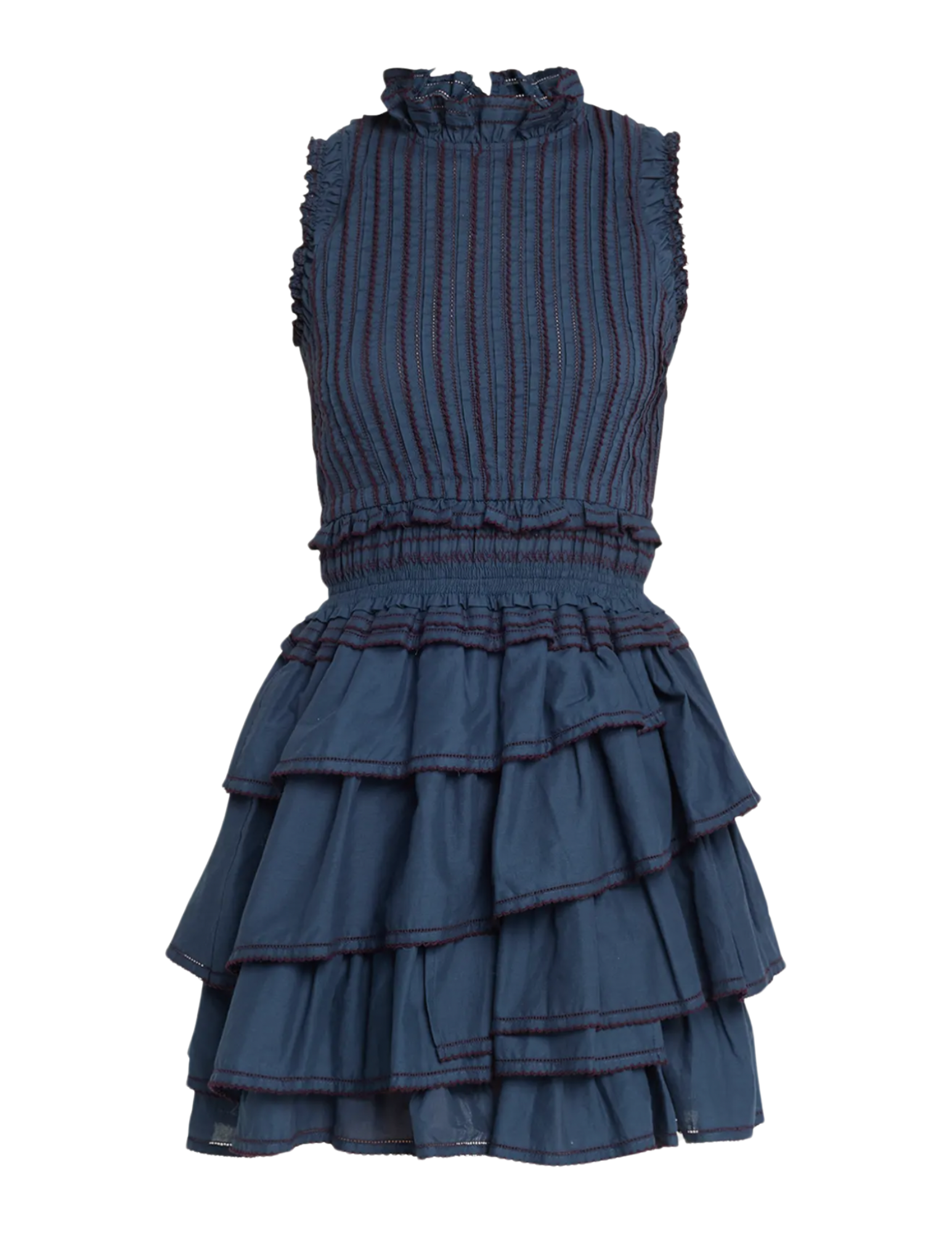 Mable Cambric Pleated Dress - Admiral
