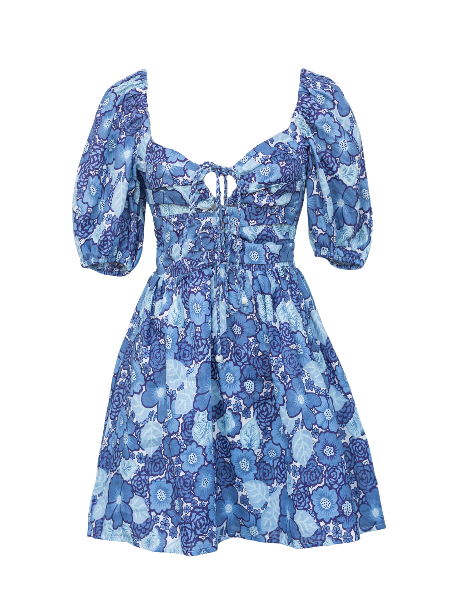 Odelia Mini Dress - La Mira Floral Blue