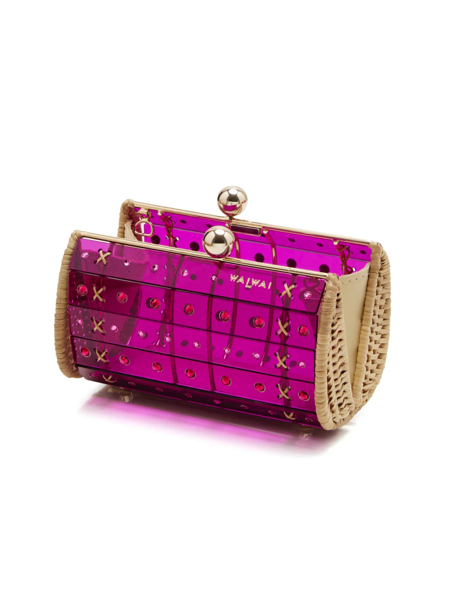 Strass Clutch - Purple w/ Crystals