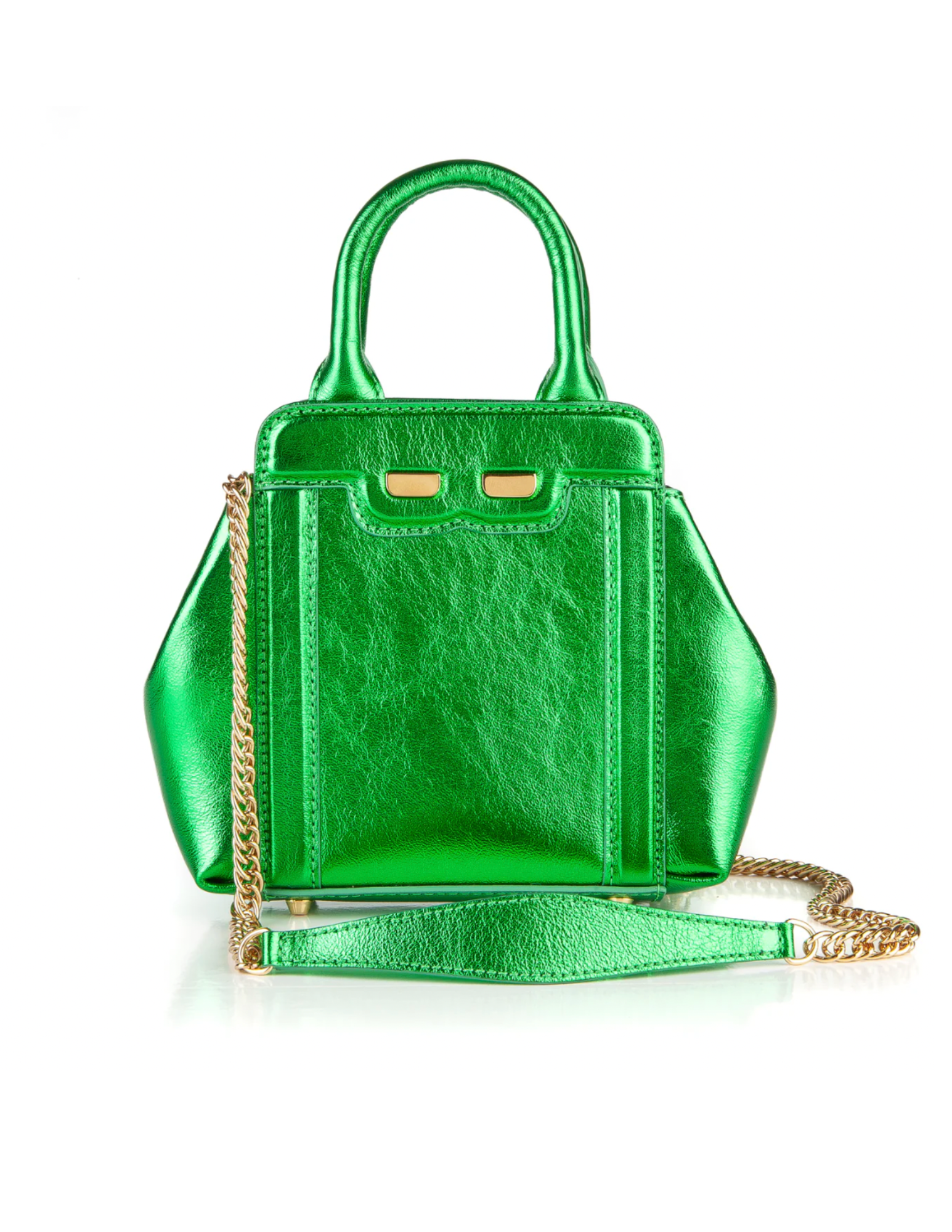 Mini Nott Bag - Metallic Emerald Green