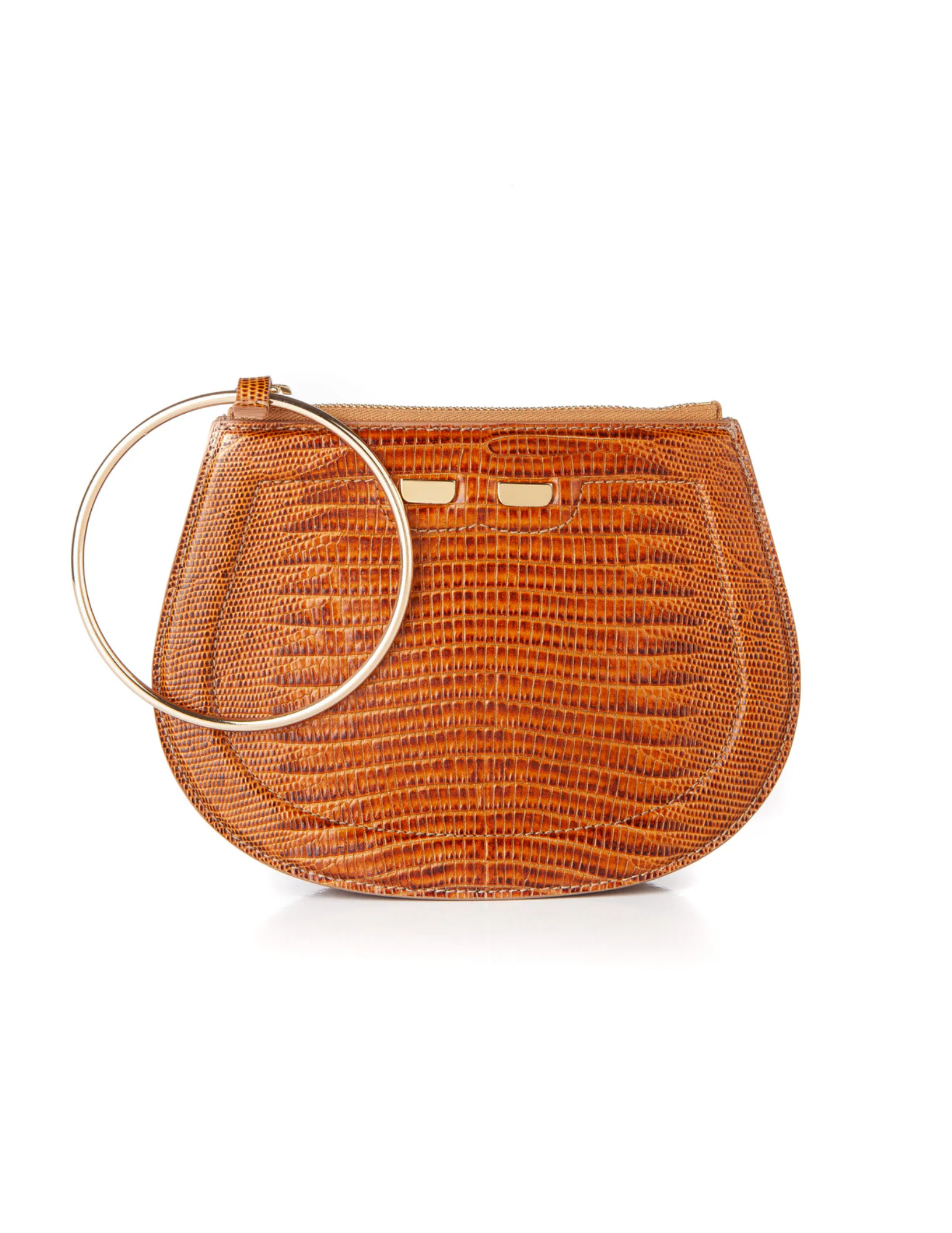 Ellie Bangle Bag - Camel Lizard