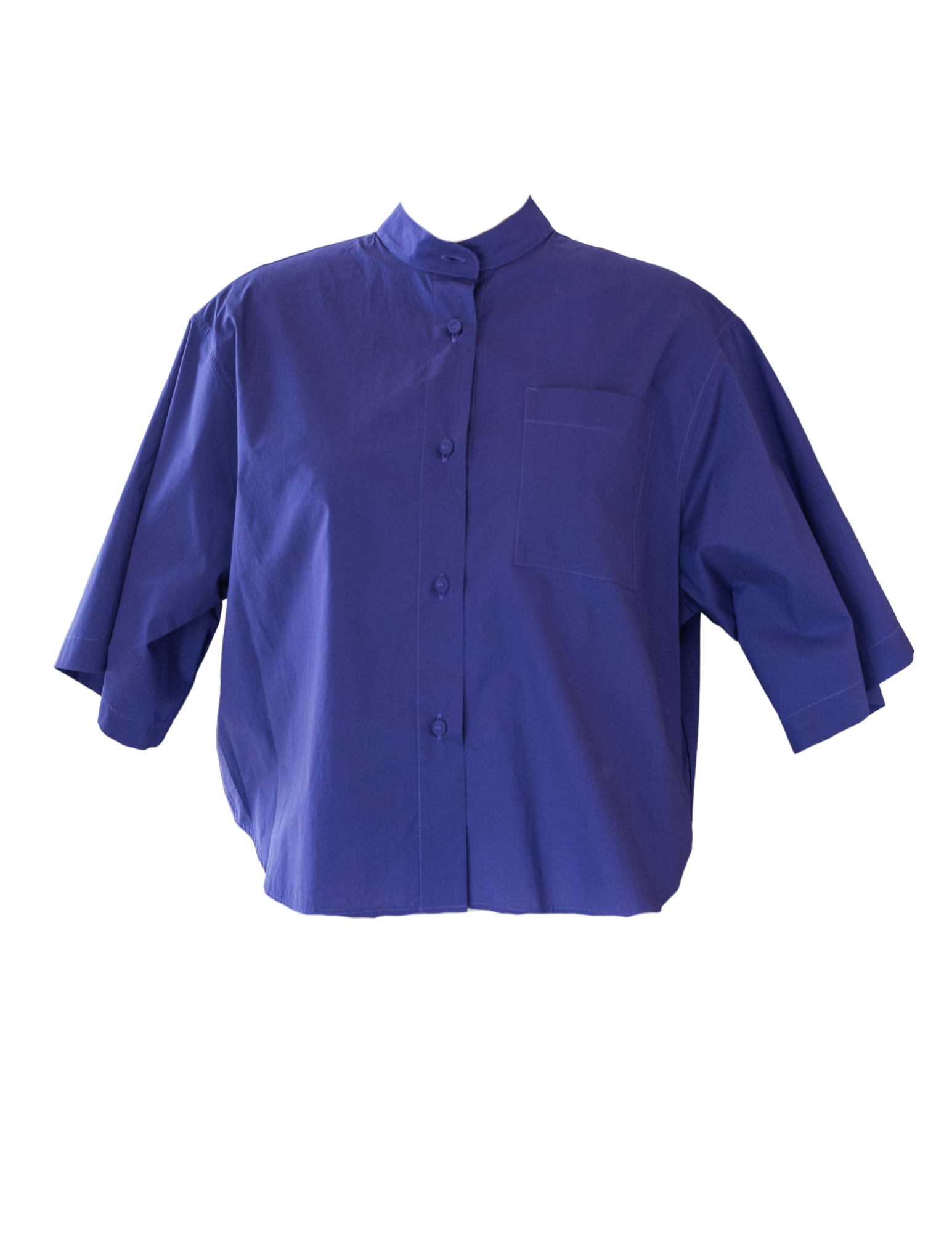 BCI Cotton Popline Shirt - Saphir