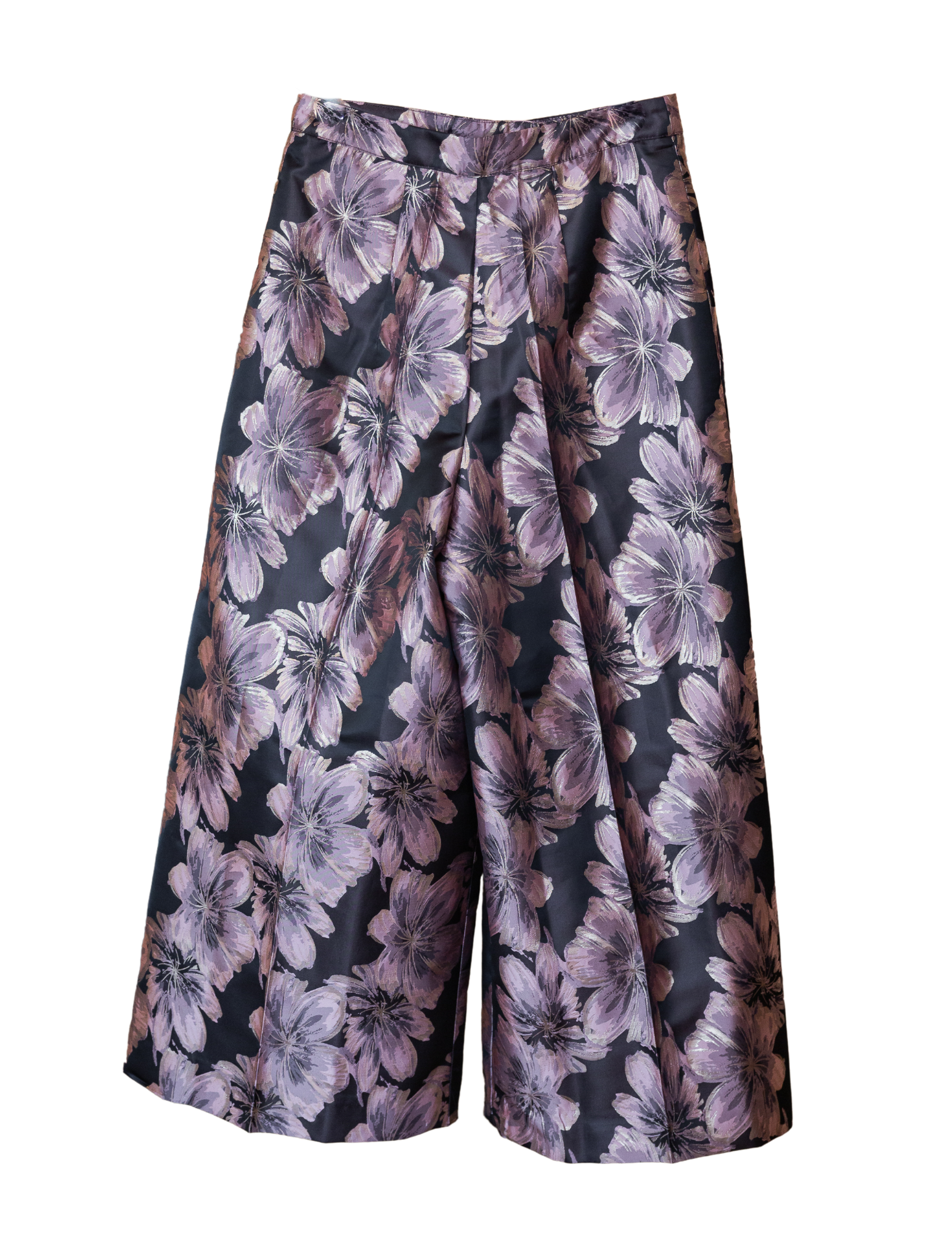 Floral Print Wide Leg Pant - Pale Pink