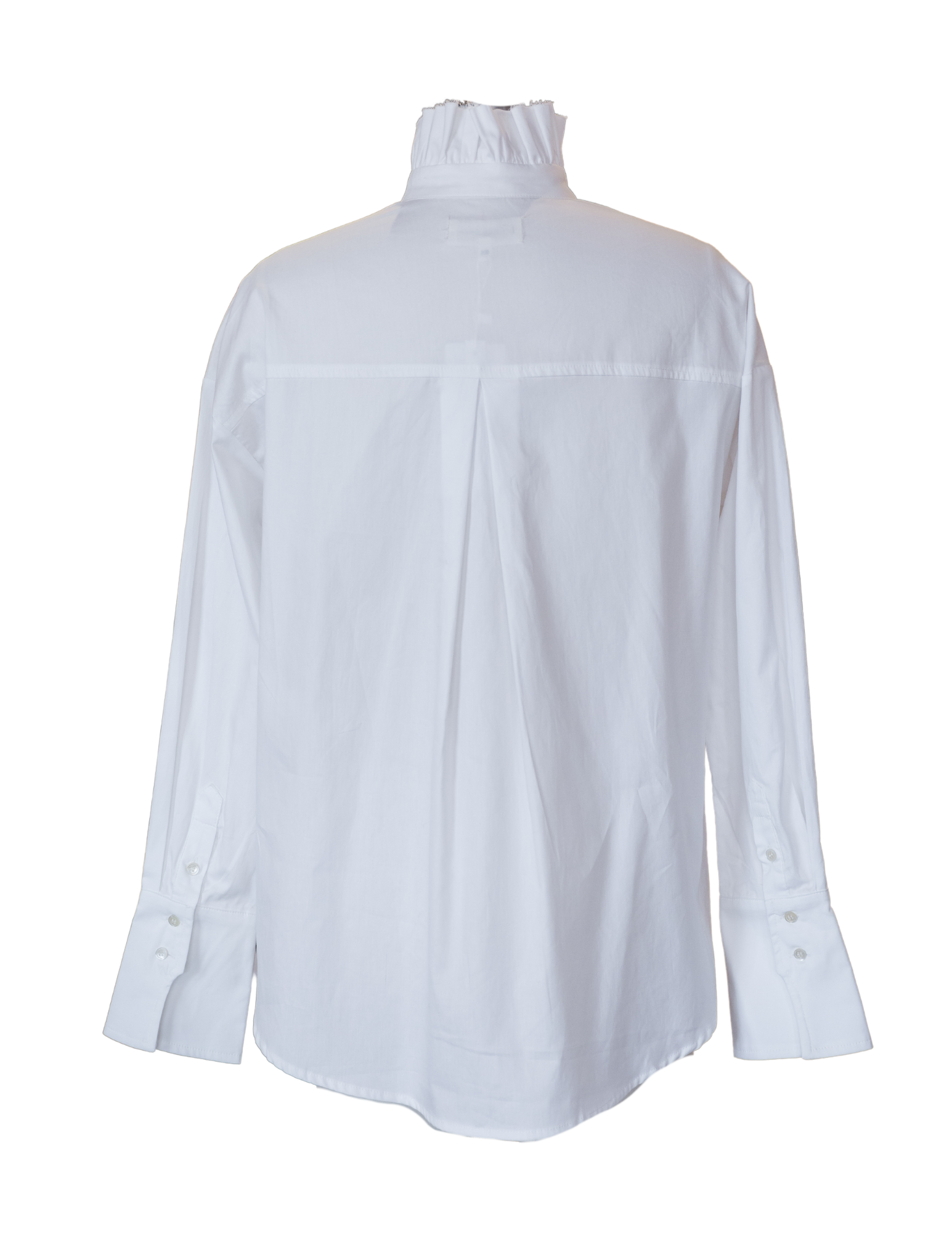 Ruffle Collar Blouse - White