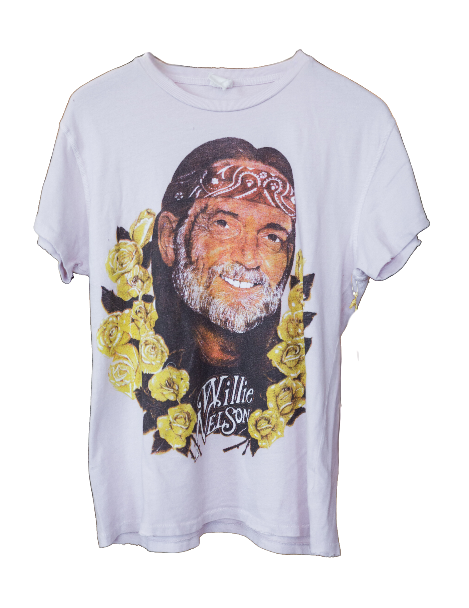 Willie Nelson Flowers Crew Tee - Dusty Rose