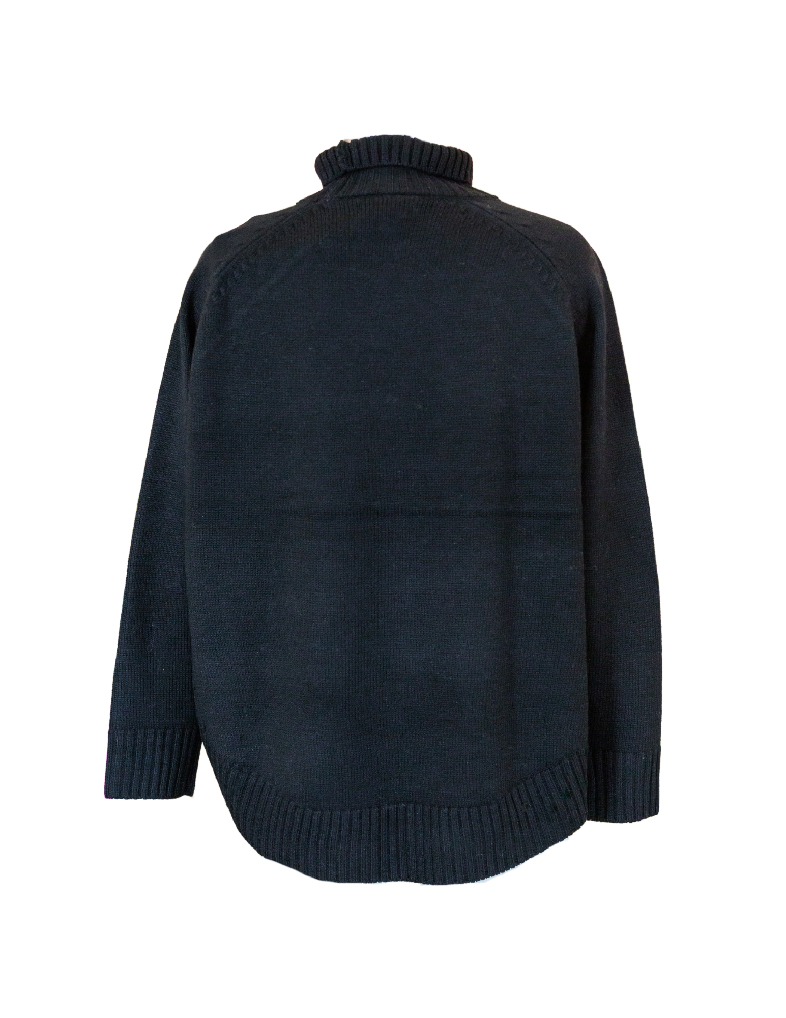 Turtleneck Knit Sweater - Black