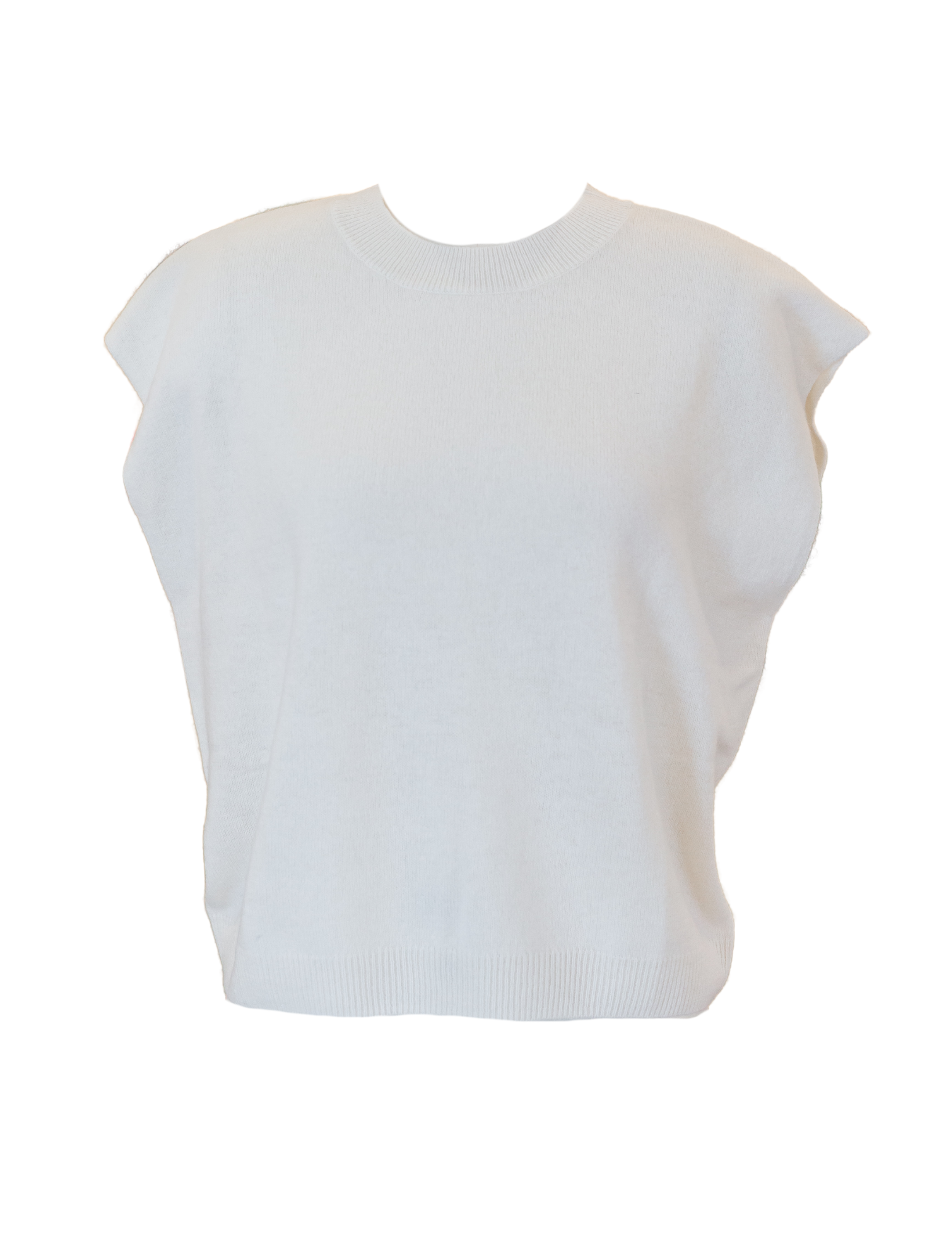 Lucca Crew Neck Tank - Organic White