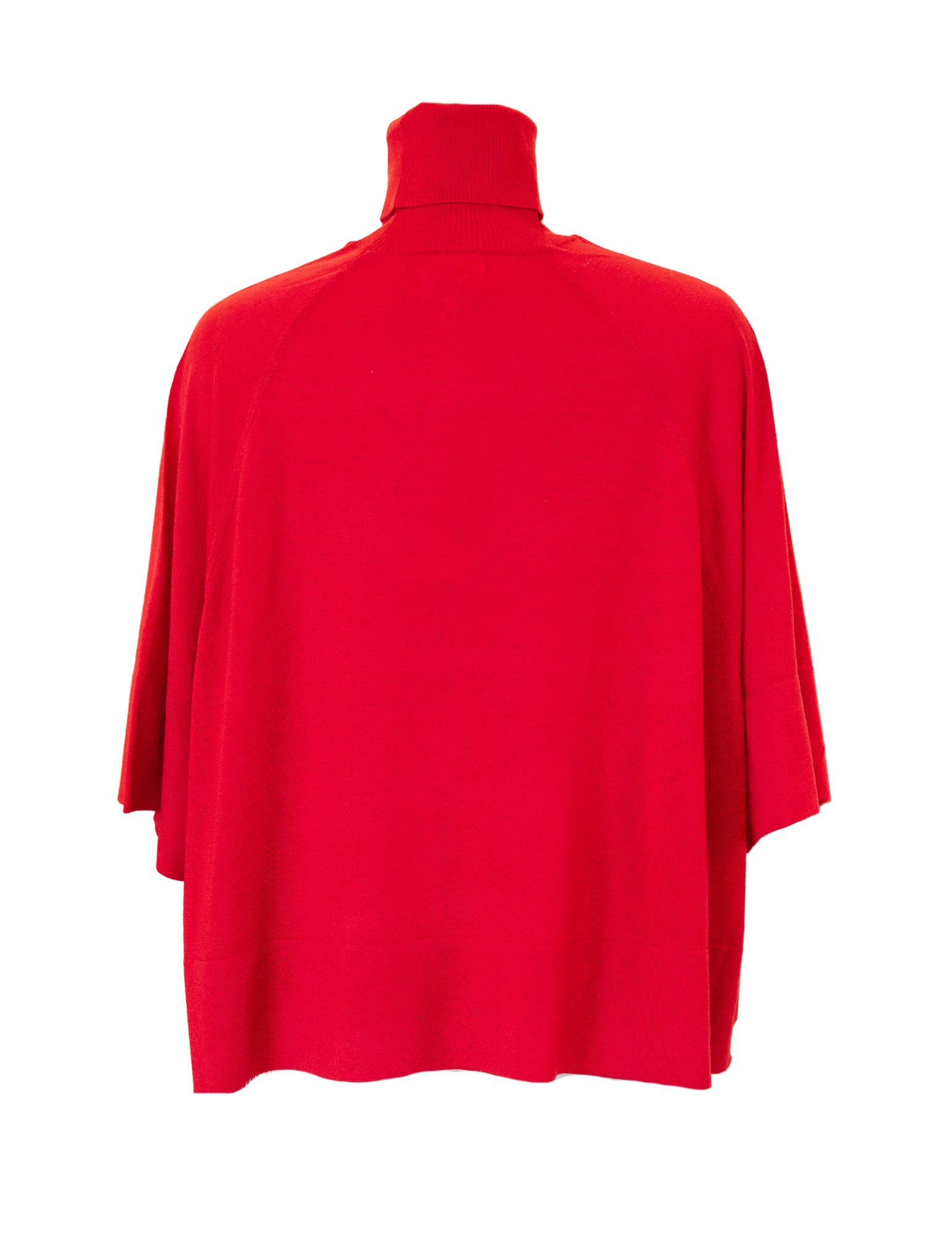 Turtleneck Knit Tee - Red