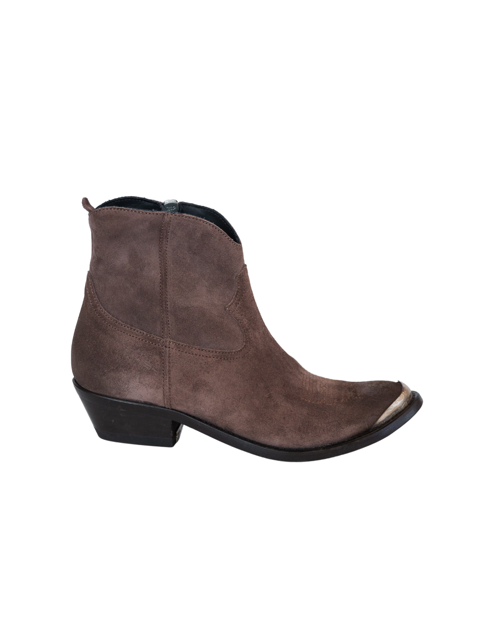 Young Waxed Suede Bootie - Dark Brown